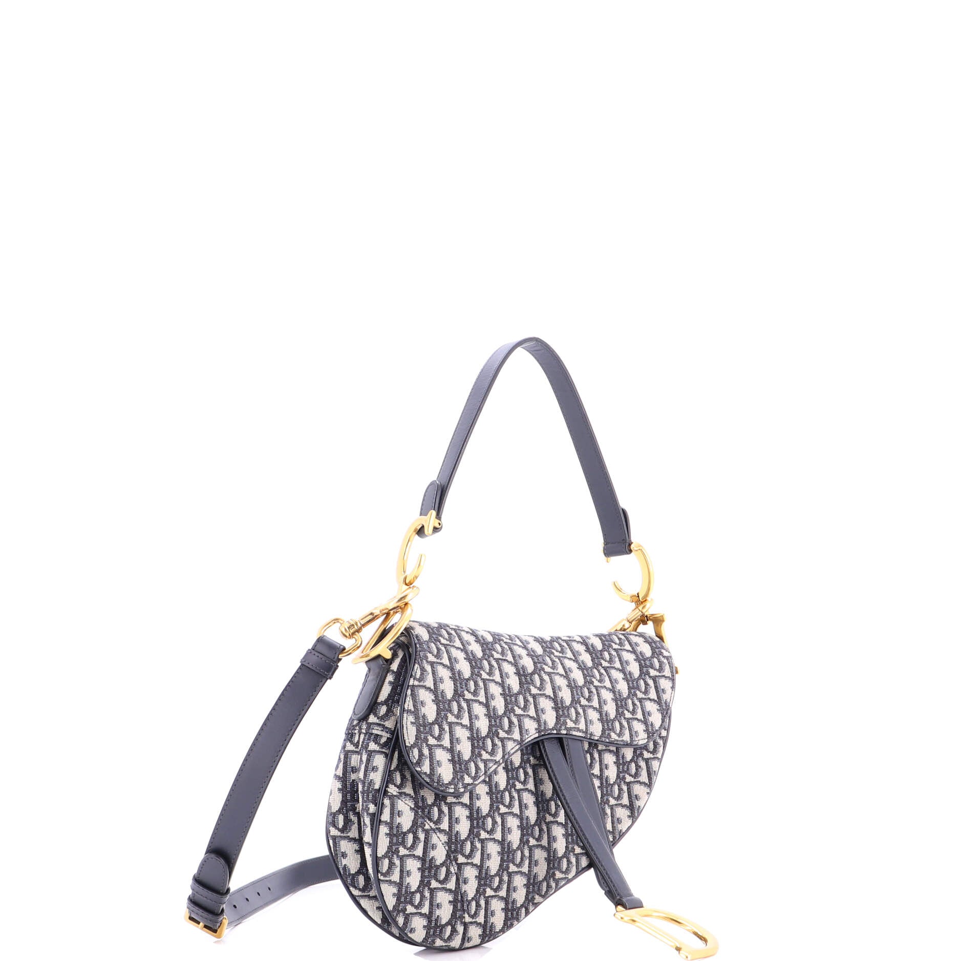 Saddle Handbag with Strap Oblique Canvas Medium