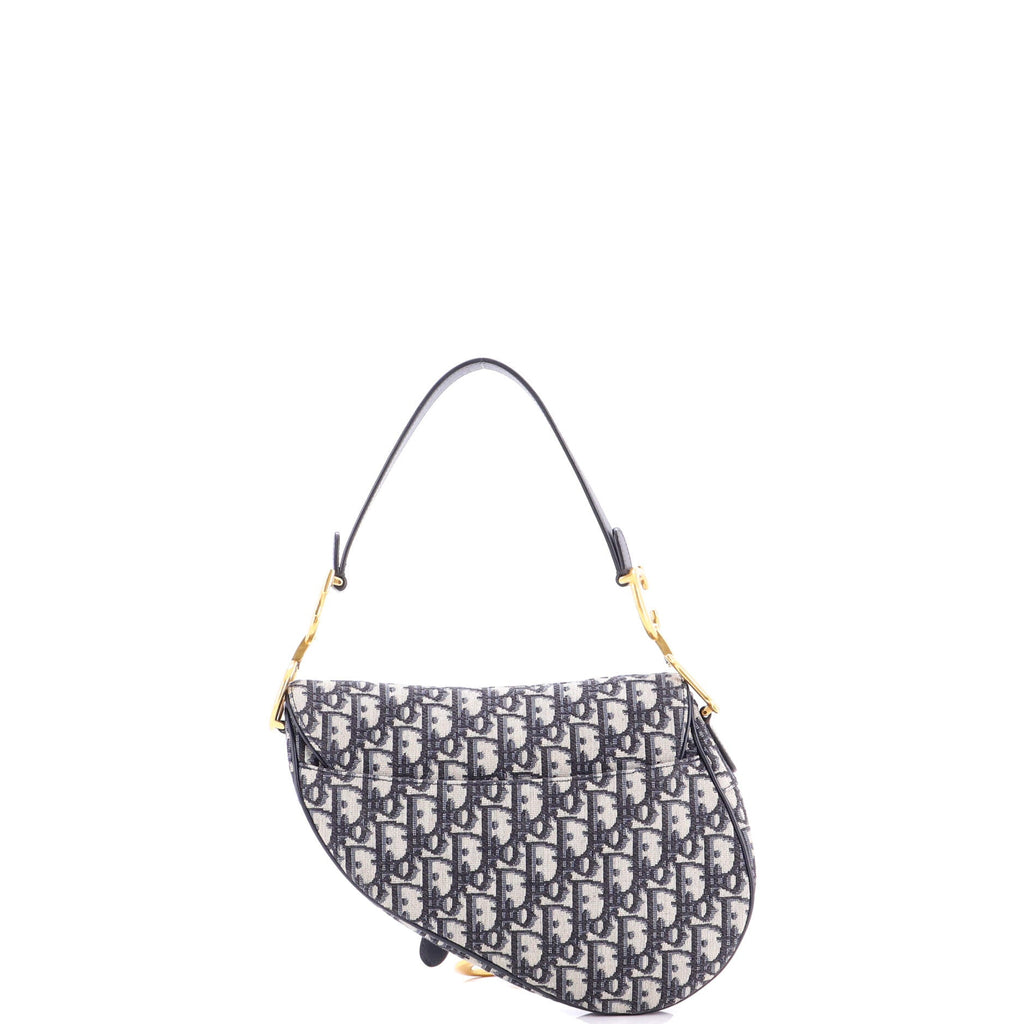 Saddle Handbag with Strap Oblique Canvas Medium