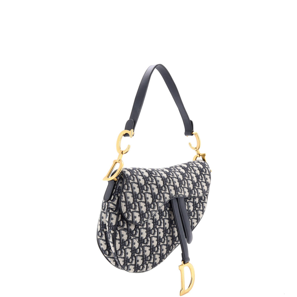 Saddle Handbag with Strap Oblique Canvas Medium