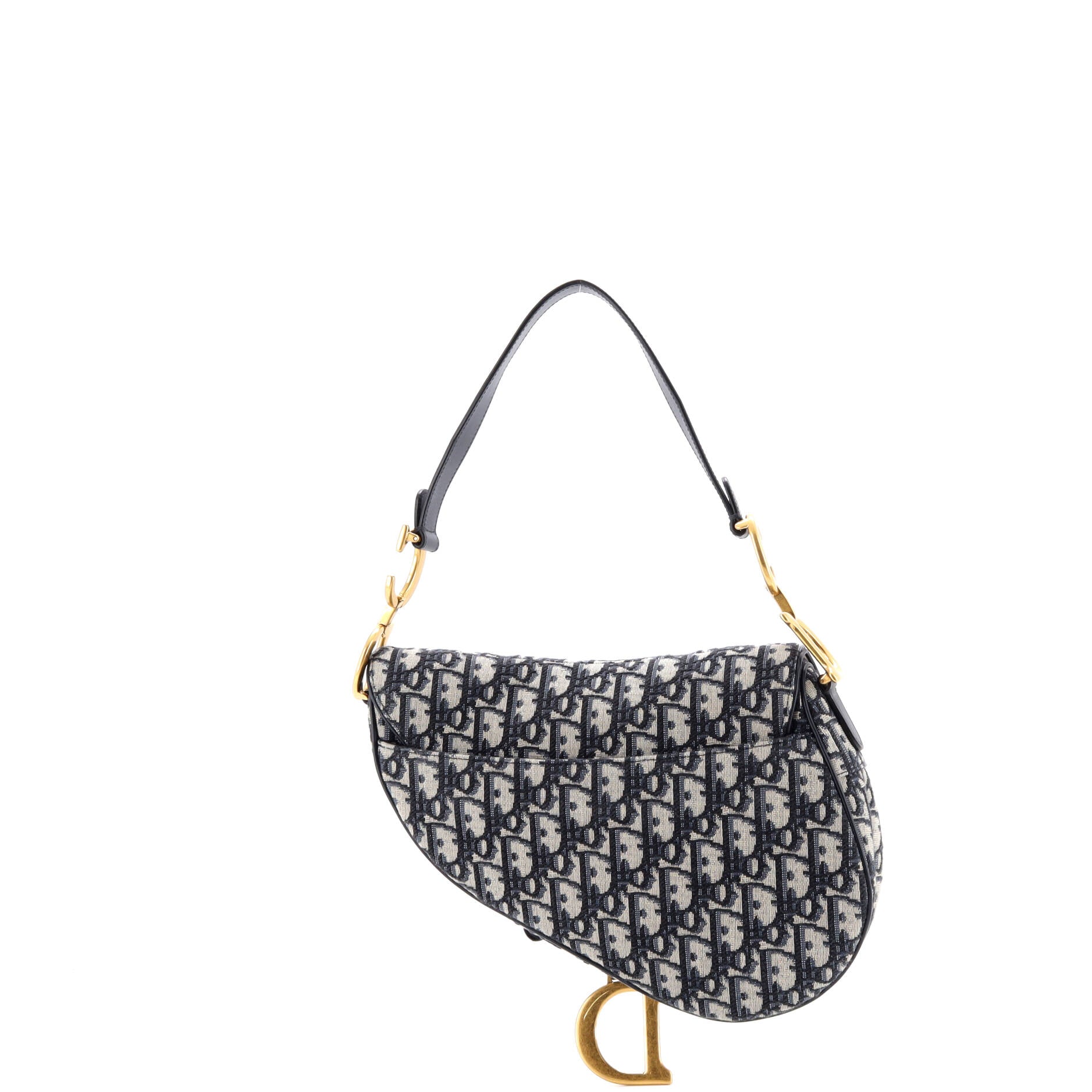 Saddle Handbag with Strap Oblique Canvas Medium