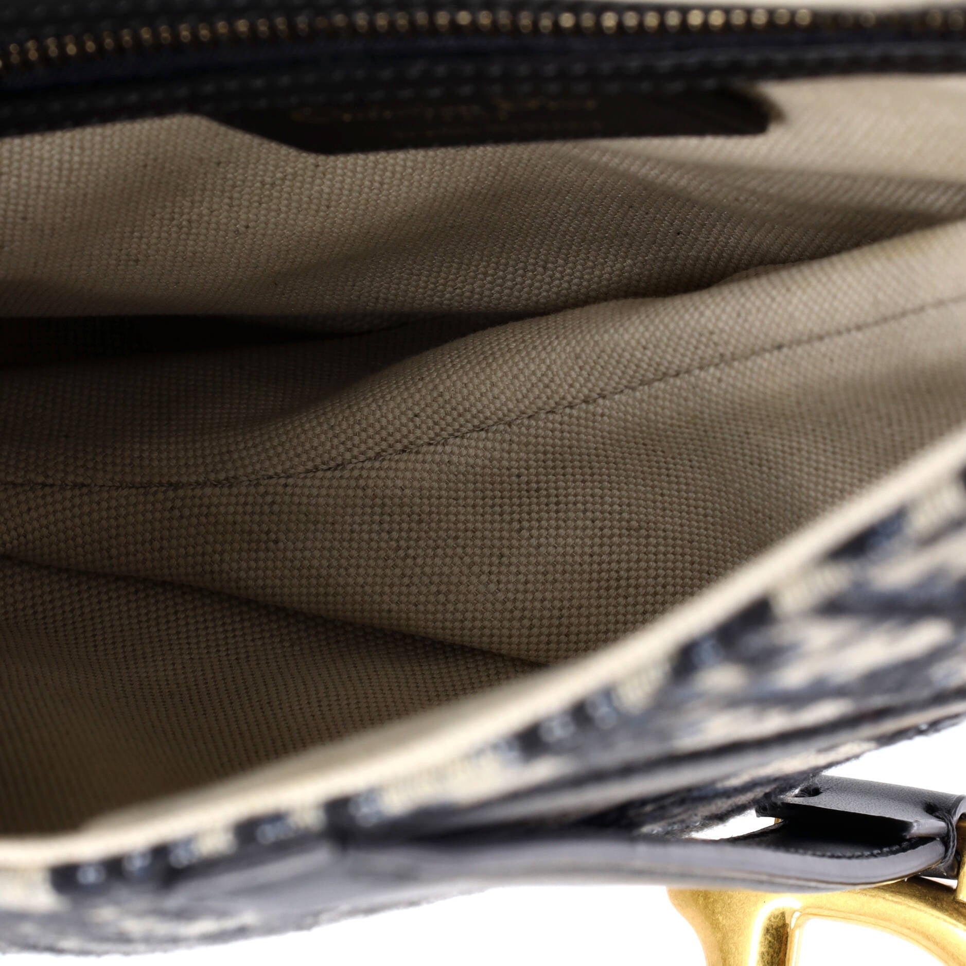 Saddle Handbag with Strap Oblique Canvas Medium