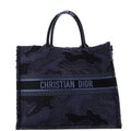Book Tote Camouflage Embroidered Canvas Large