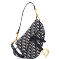 Saddle Handbag with Strap Oblique Canvas Medium