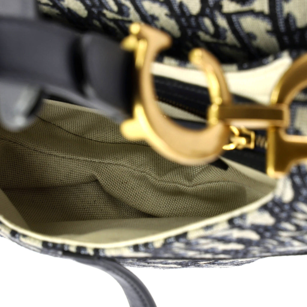 Saddle Handbag with Strap Oblique Canvas Medium