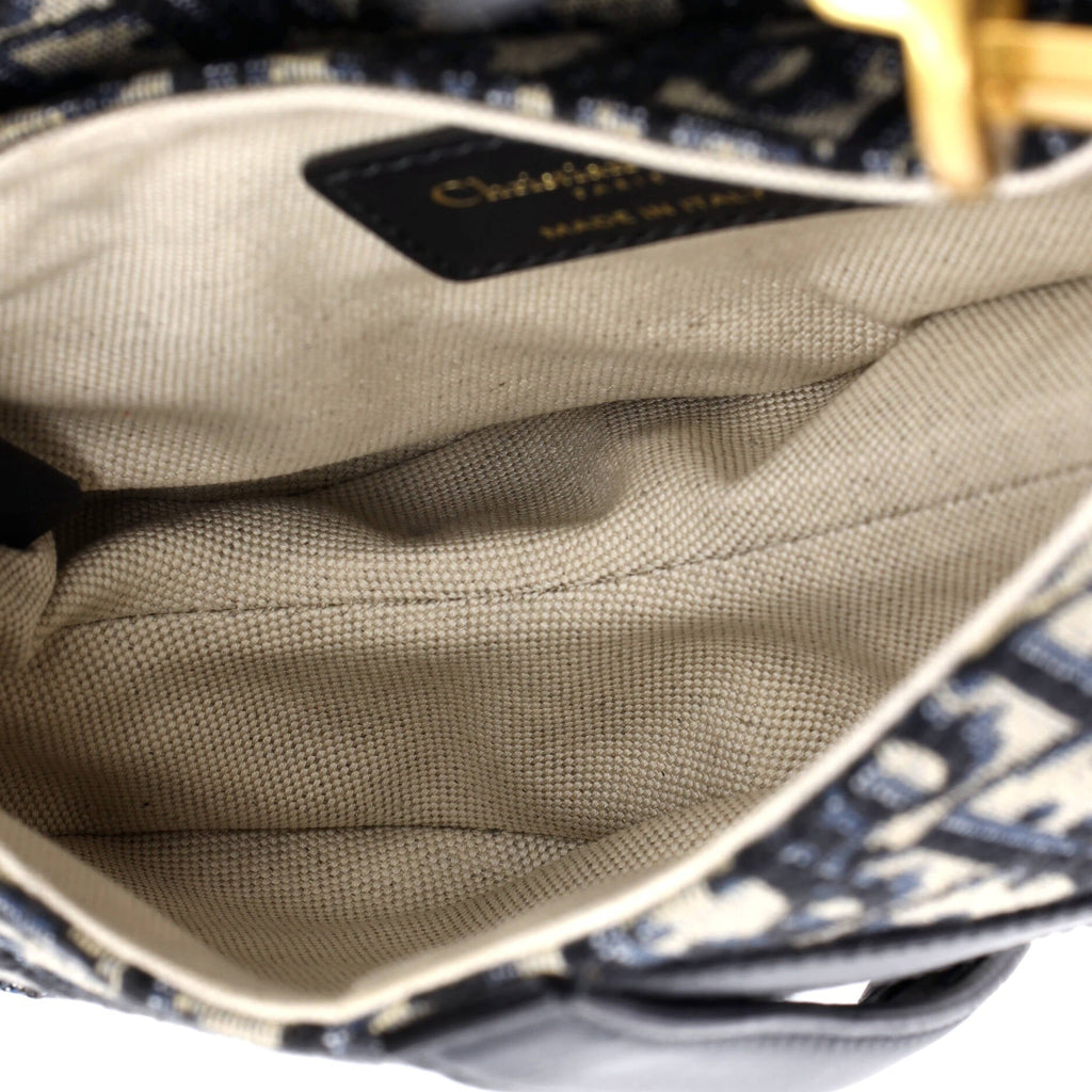 Saddle Handbag Oblique Canvas Mini