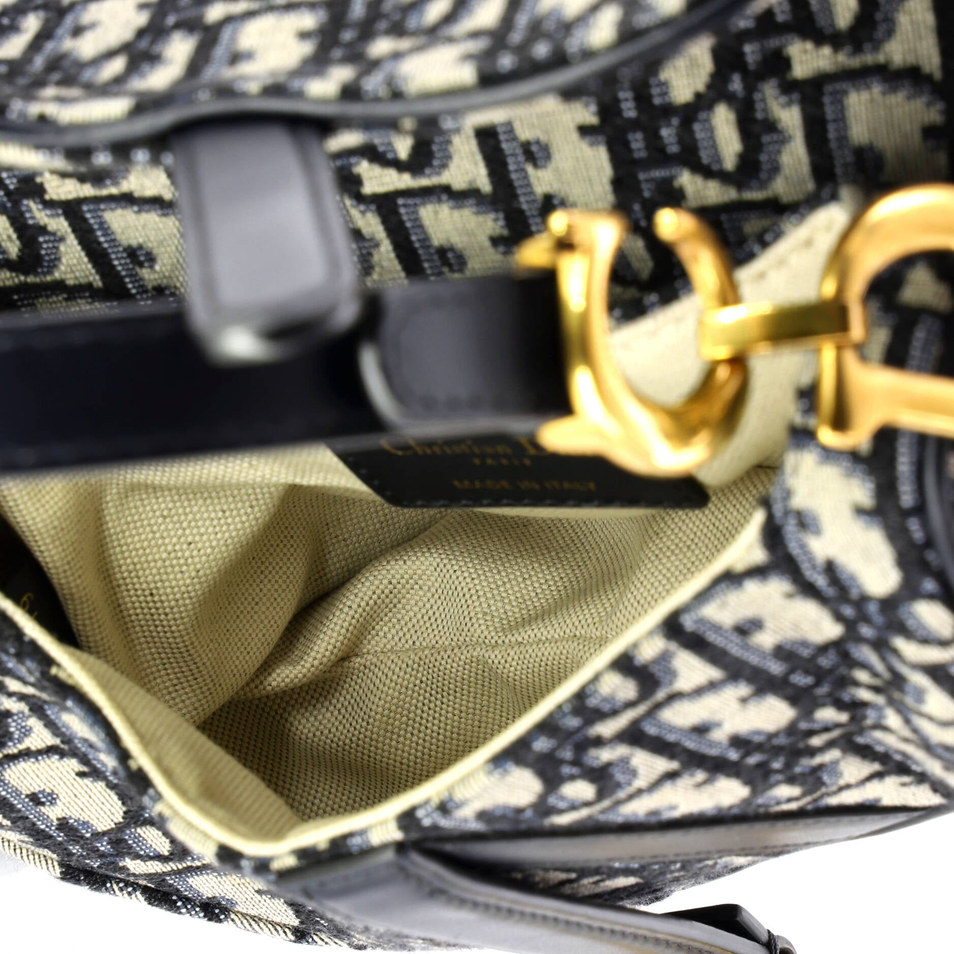Saddle Handbag Oblique Canvas Mini