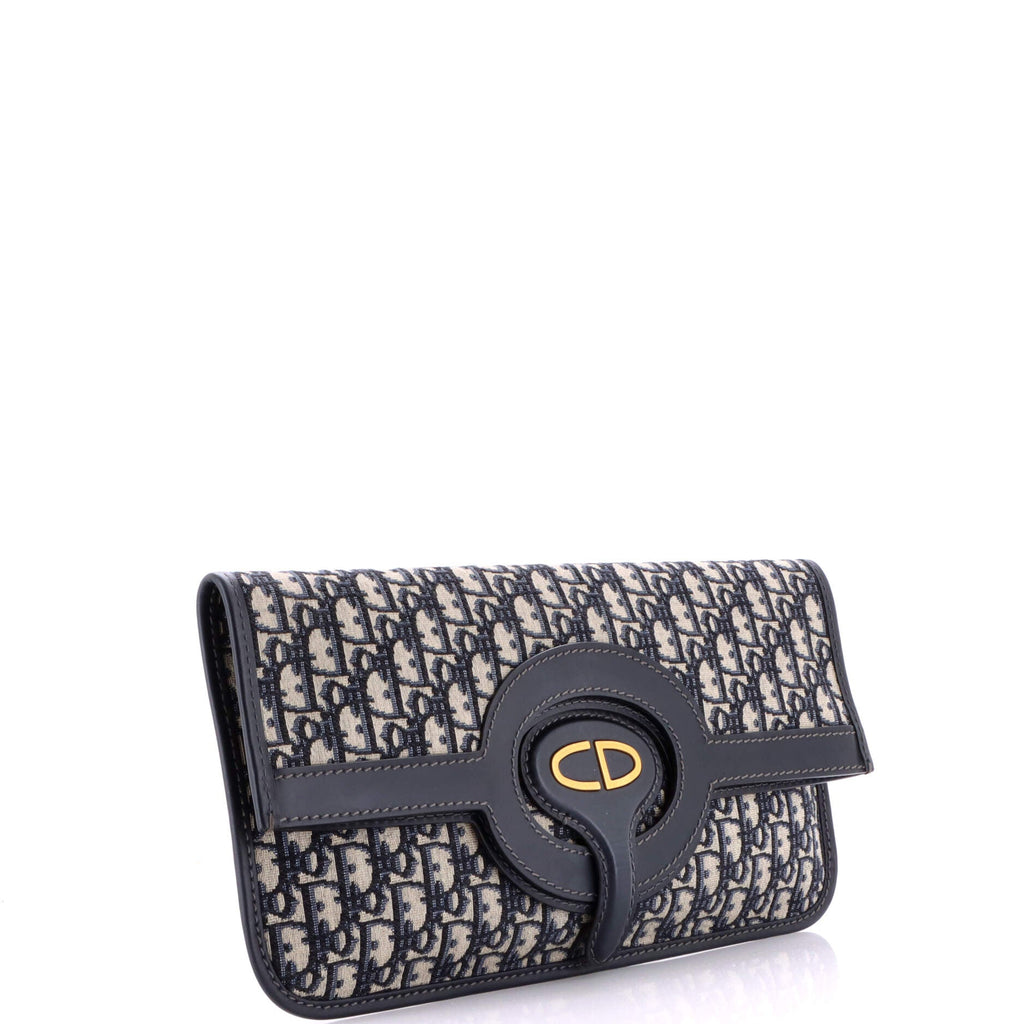 Fold Over Clutch Oblique Canvas