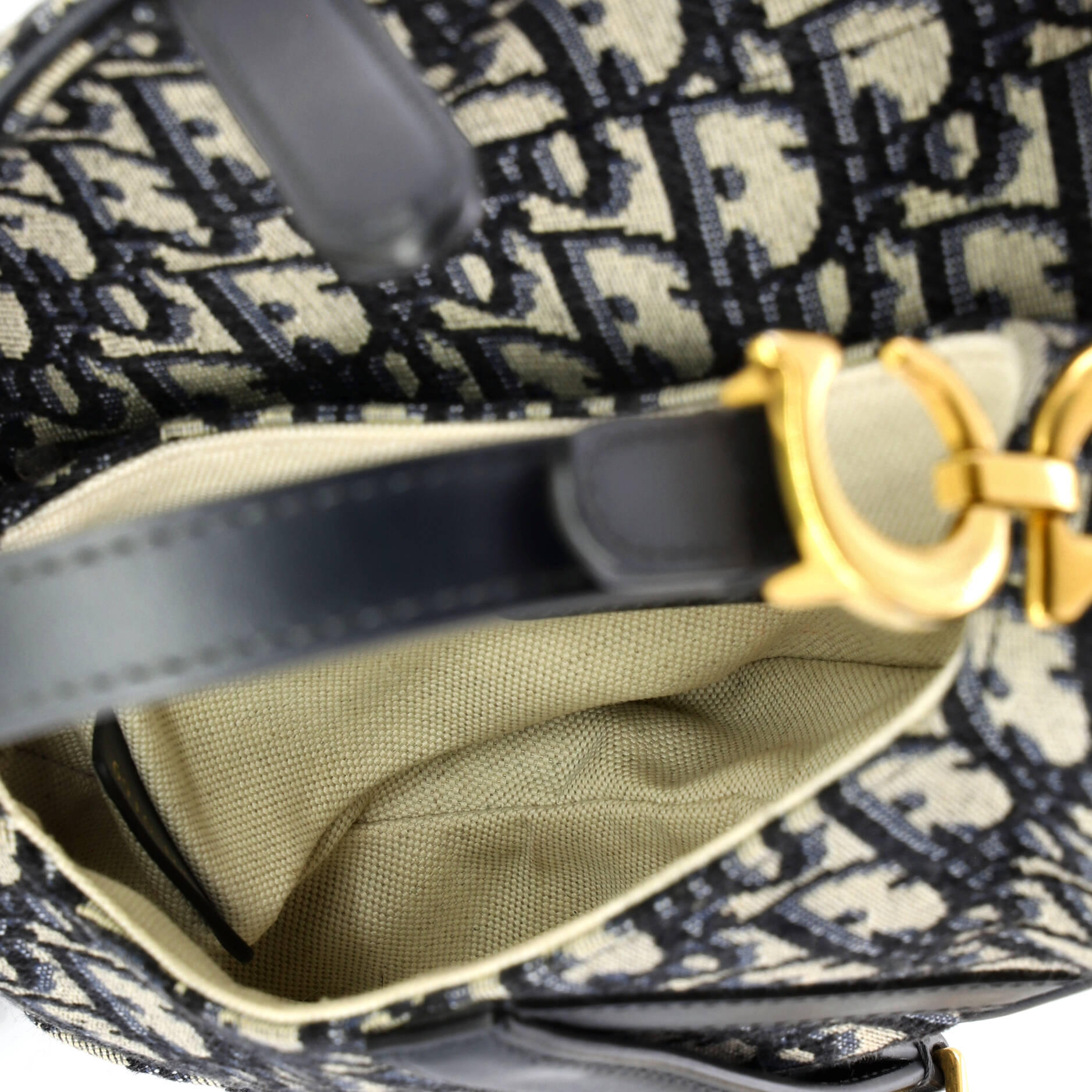 Saddle Handbag Oblique Canvas Mini