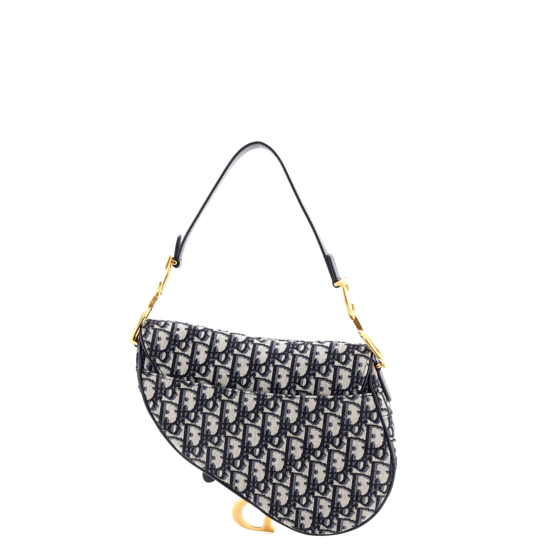 Saddle Handbag with Strap Oblique Canvas Medium