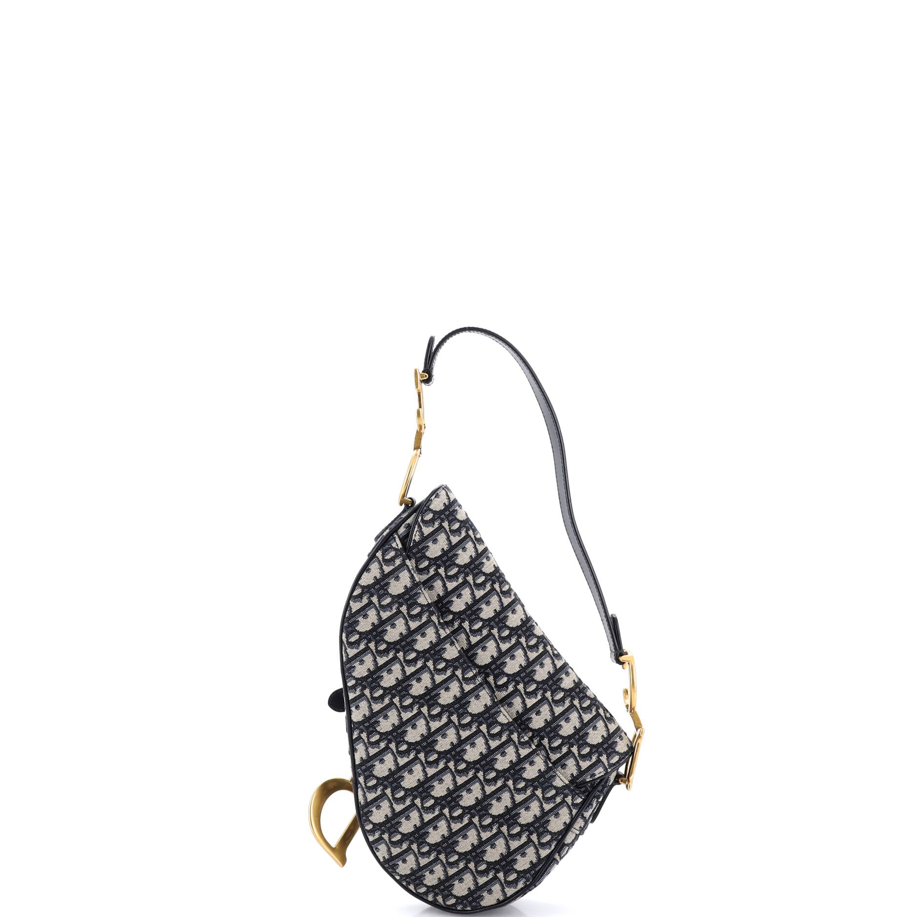 Saddle Handbag with Strap Oblique Canvas Medium
