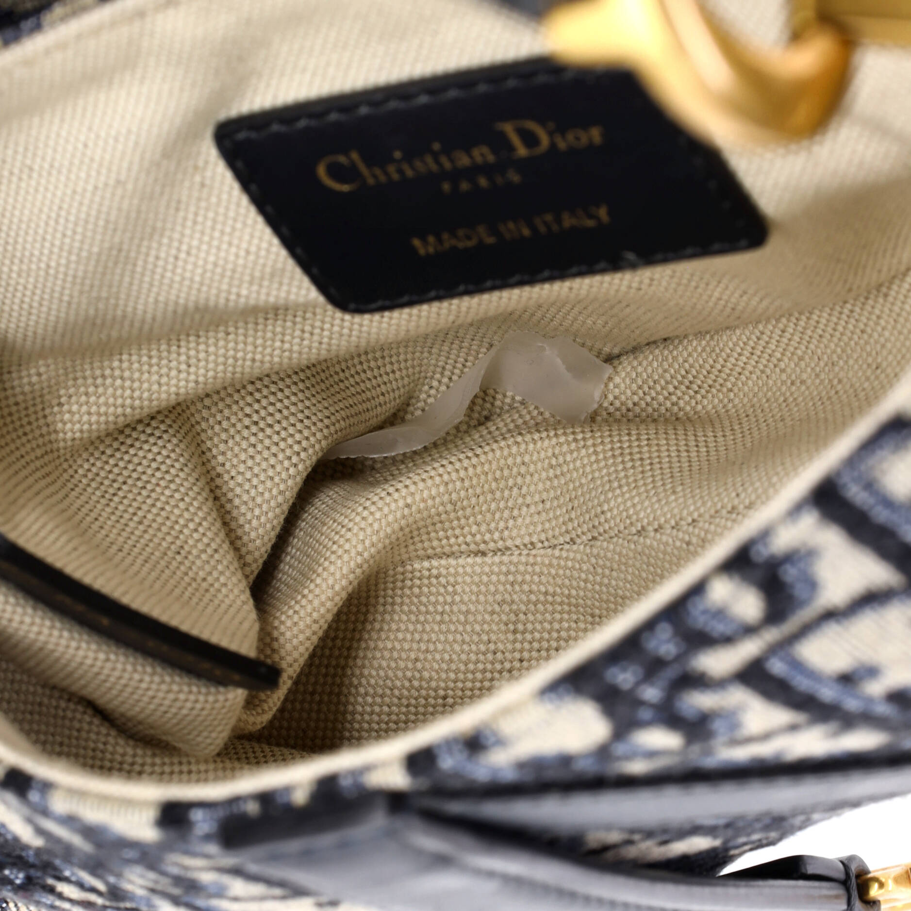 Saddle Handbag Oblique Canvas Mini