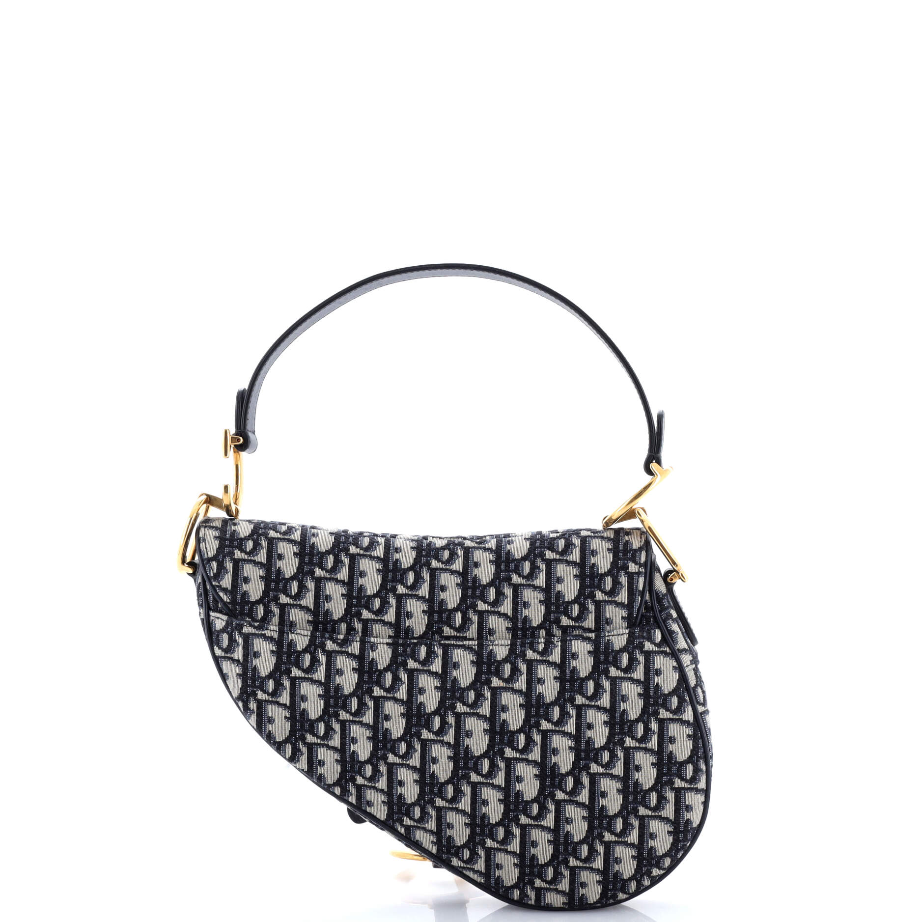 Saddle Handbag with Strap Oblique Canvas Medium