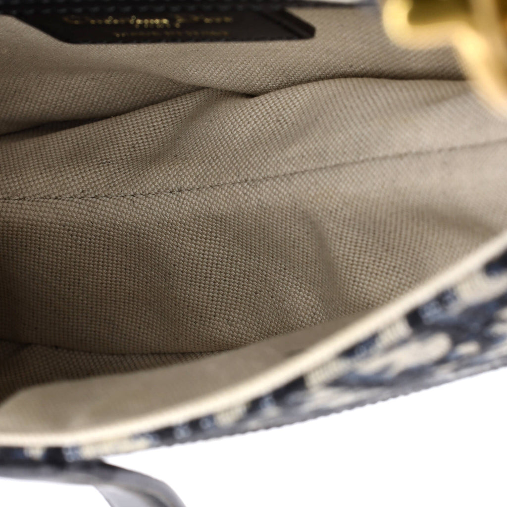 Saddle Handbag with Strap Oblique Canvas Medium