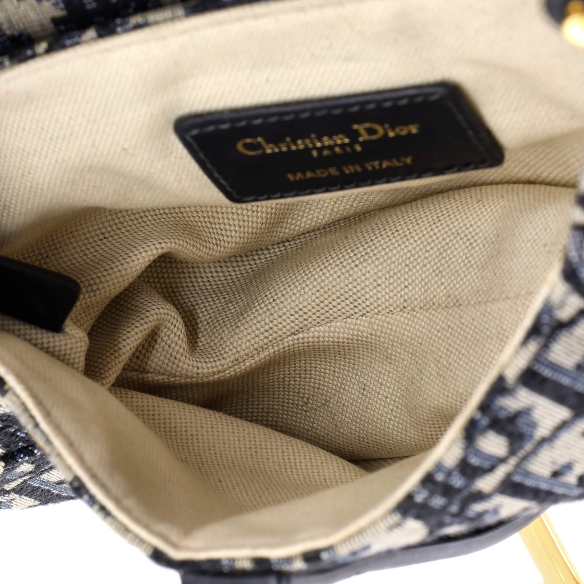 Saddle Handbag Oblique Canvas Mini