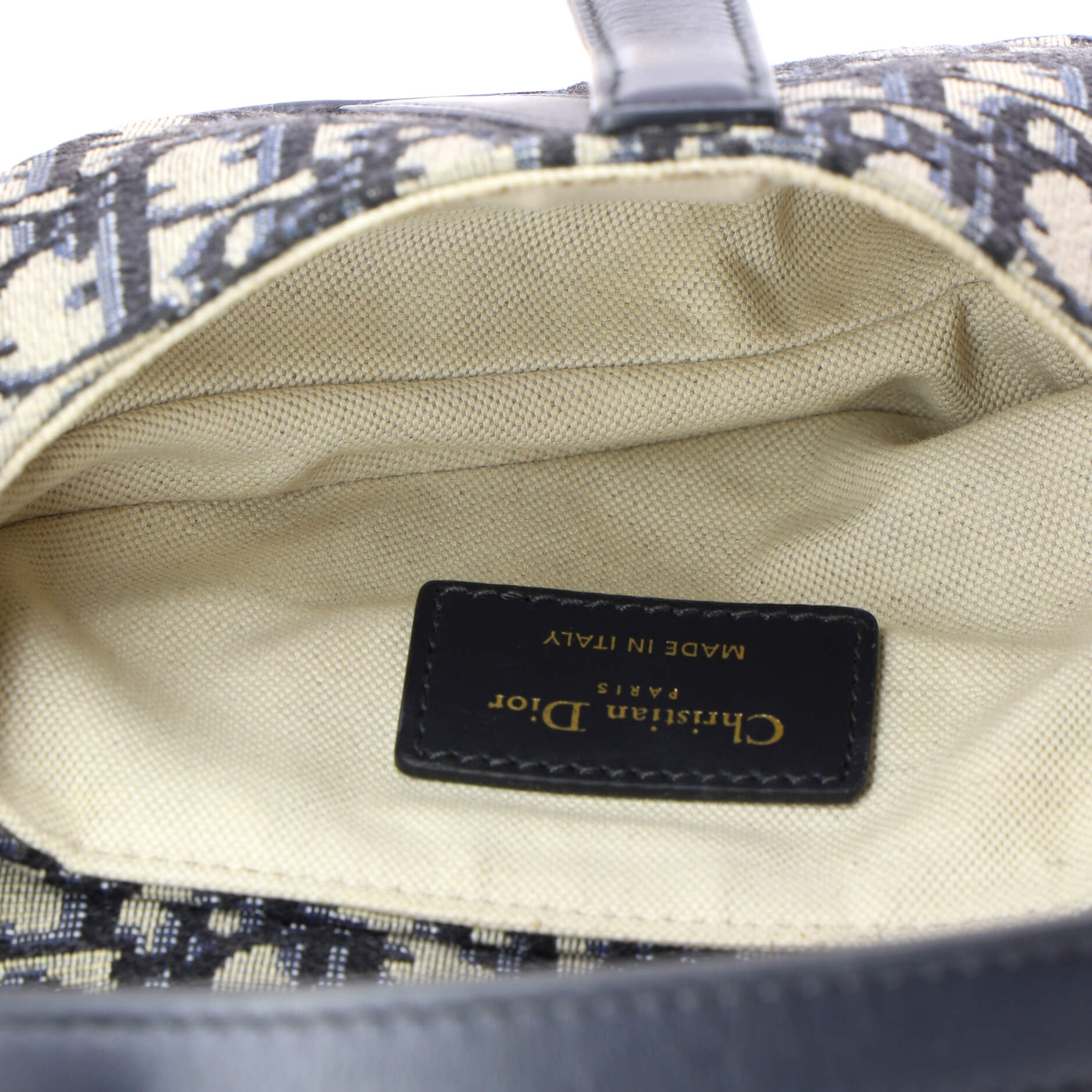 Saddle Handbag Oblique Canvas Mini