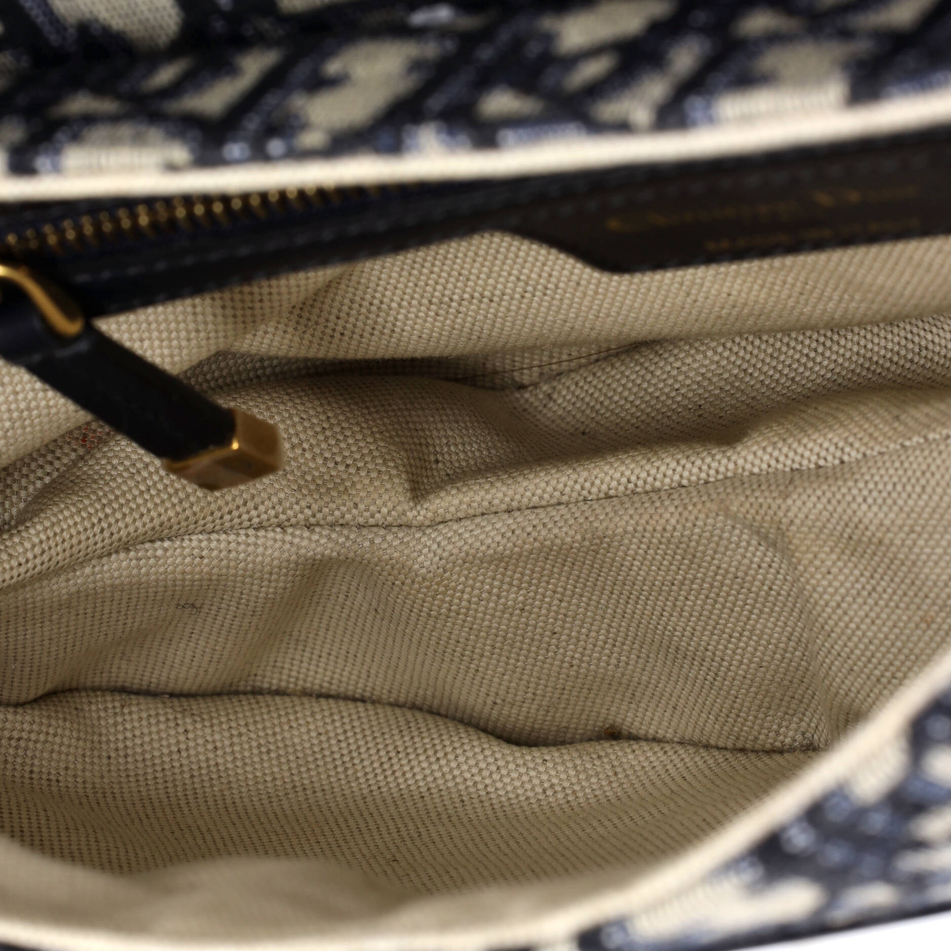 Saddle Handbag with Strap Oblique Canvas Medium