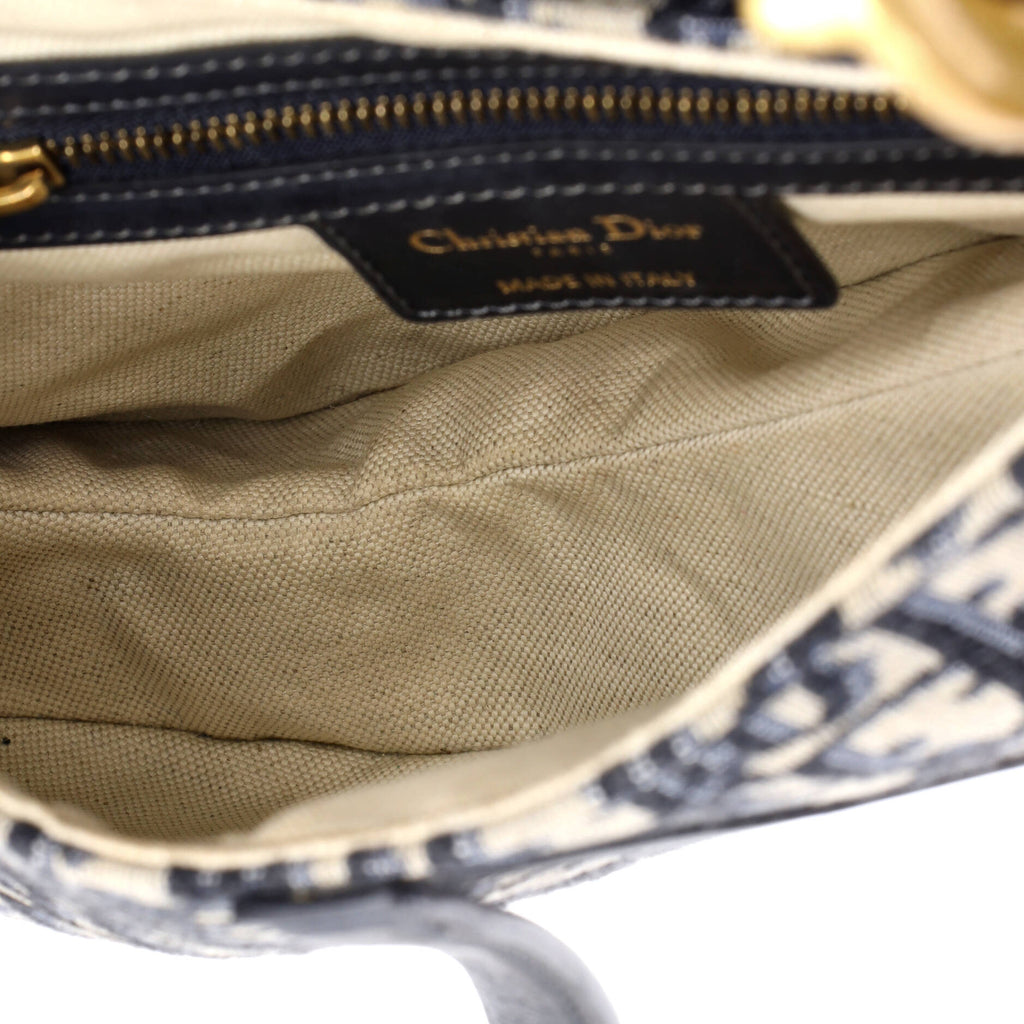 Saddle Handbag with Strap Oblique Canvas Medium