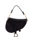 Saddle Handbag Velvet with Crystals Mini