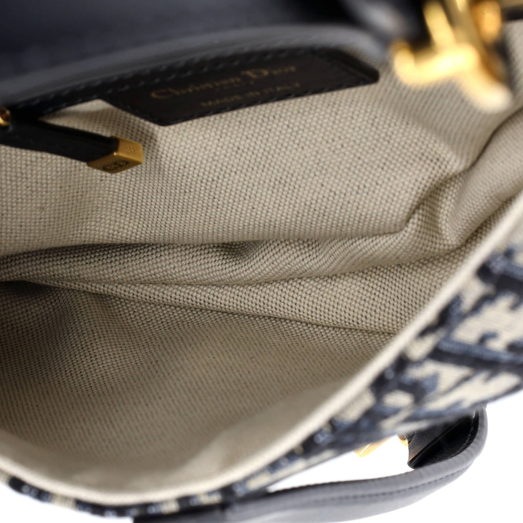 Saddle Handbag with Strap Oblique Canvas Medium