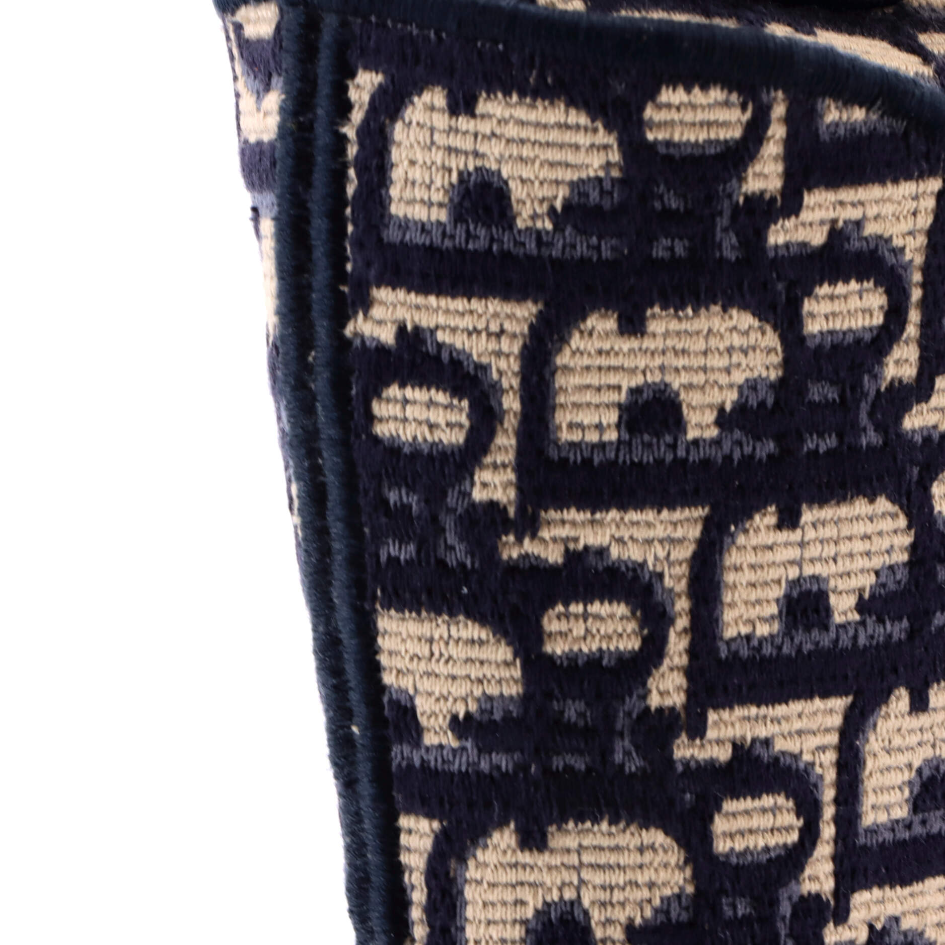 Saddle Handbag Logo Embroidered Oblique Canvas Medium