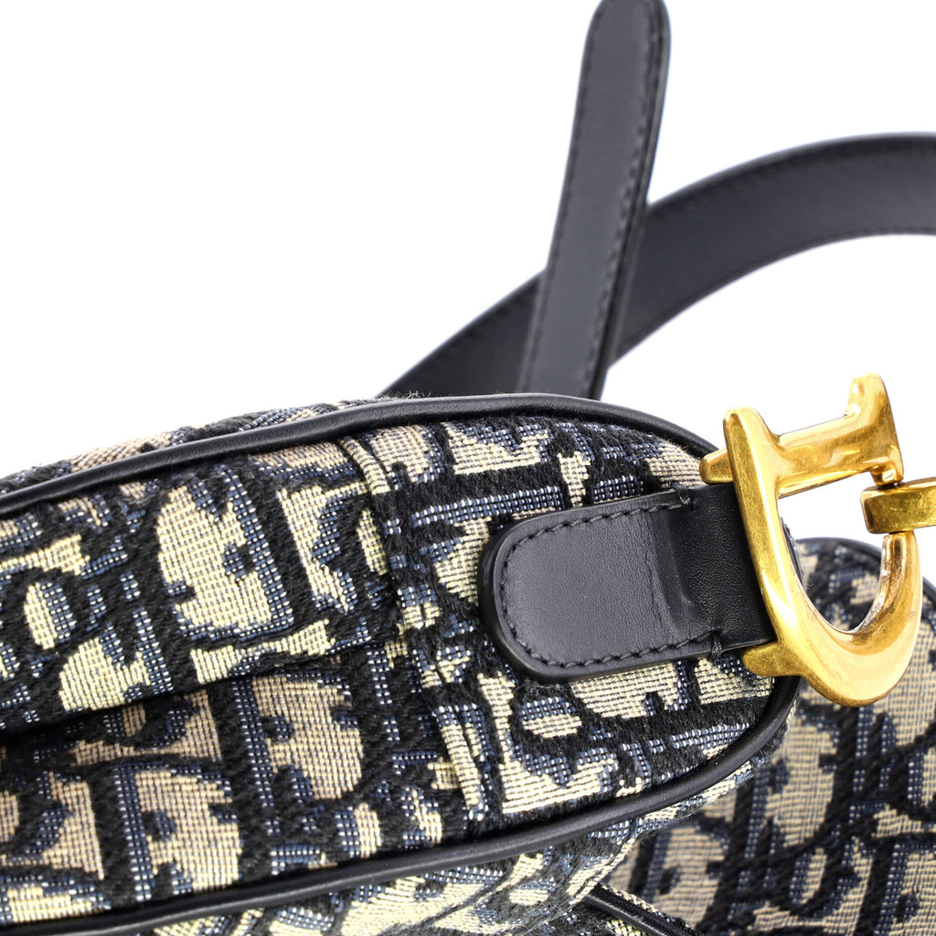 Saddle Handbag with Strap Oblique Canvas Medium