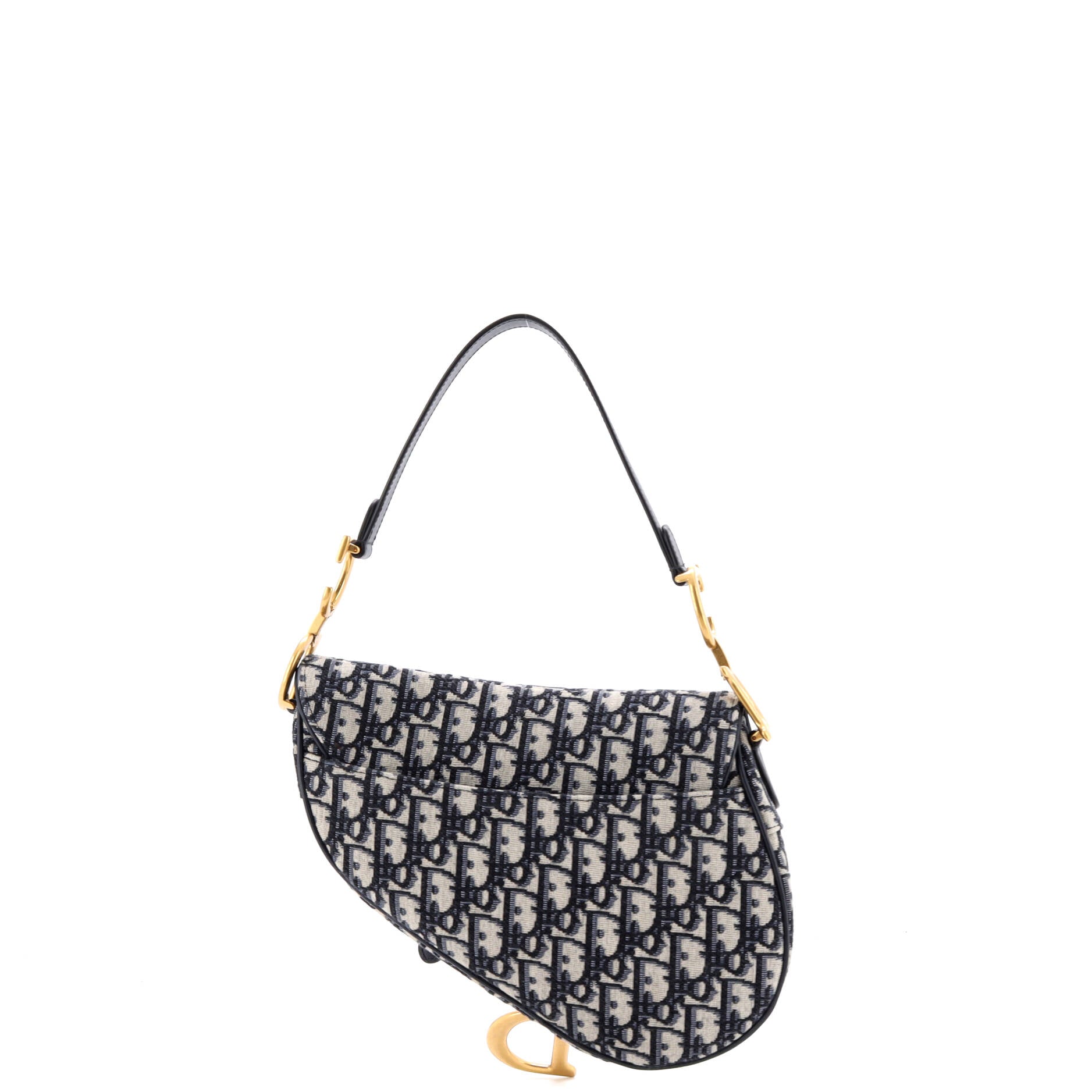 Saddle Handbag with Strap Oblique Canvas Medium