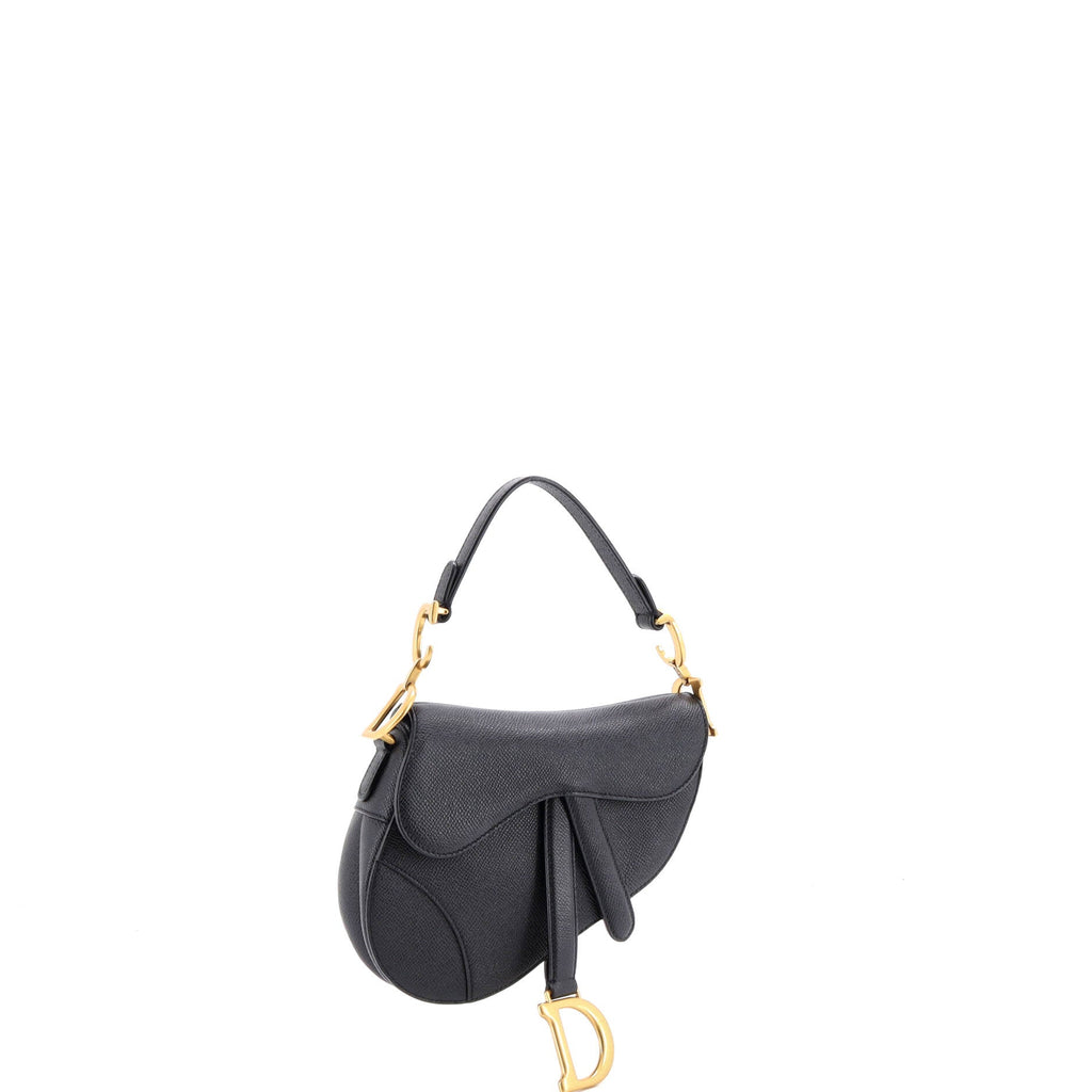 Saddle Handbag with Strap Leather Mini