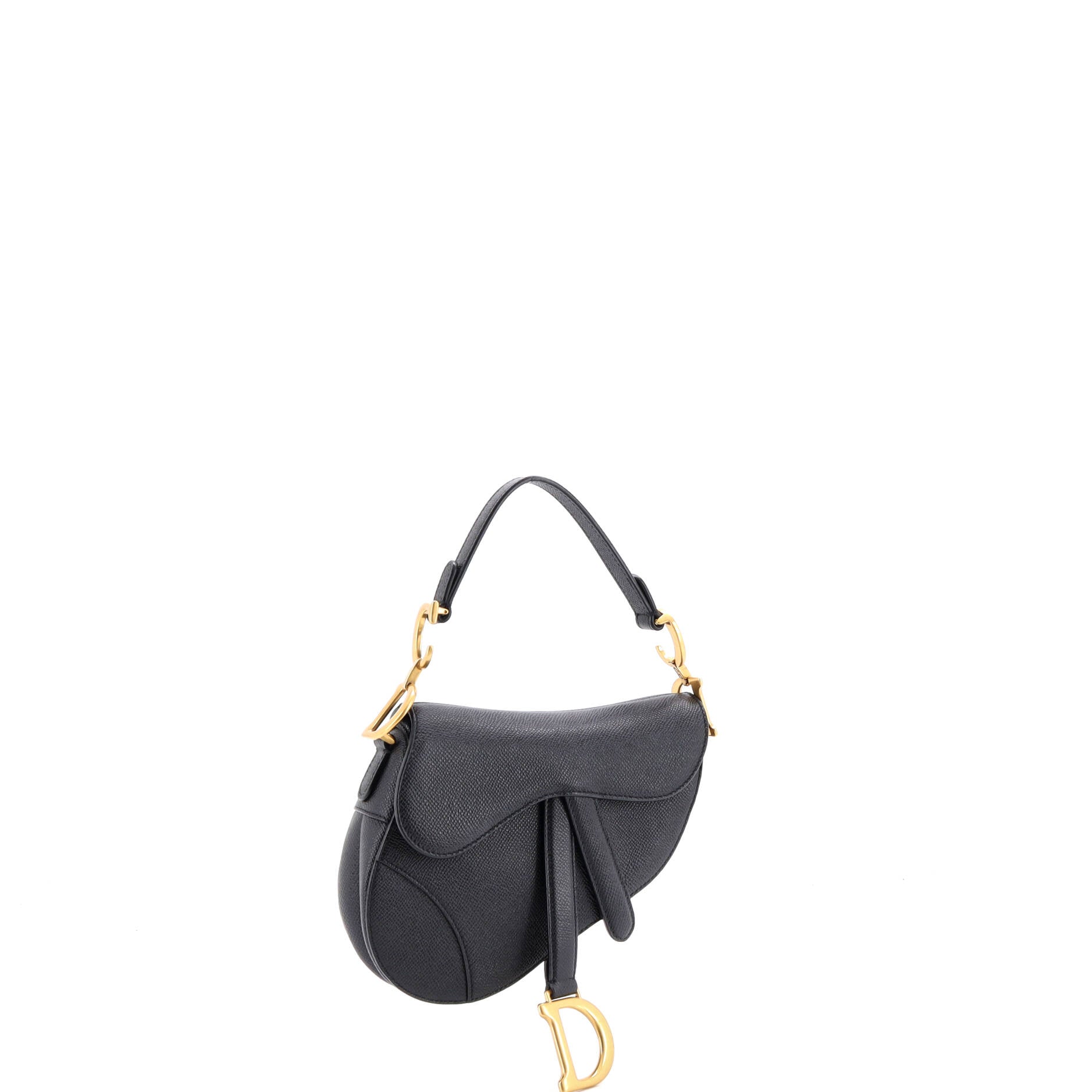 Saddle Handbag with Strap Leather Mini