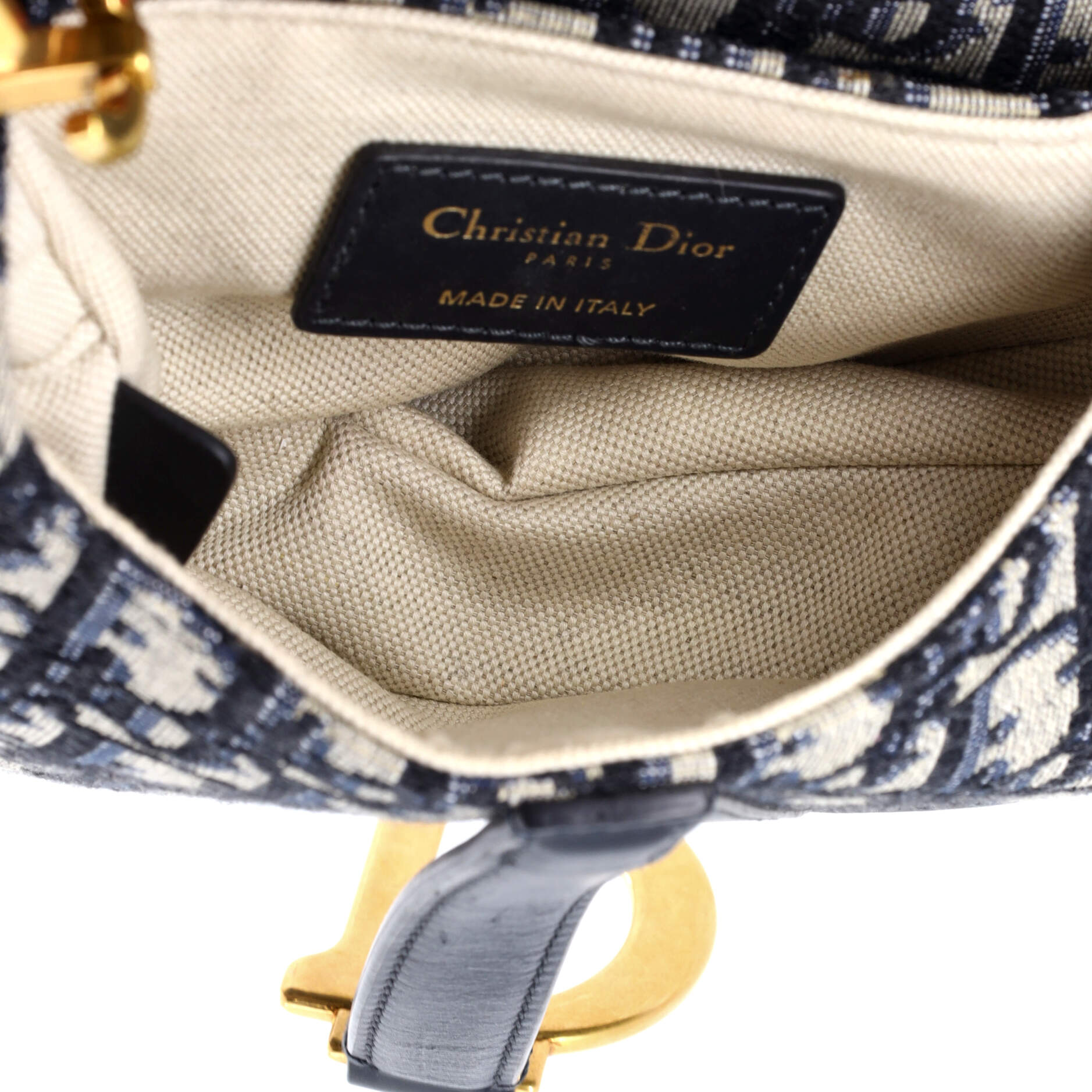 Saddle Handbag Oblique Canvas Mini