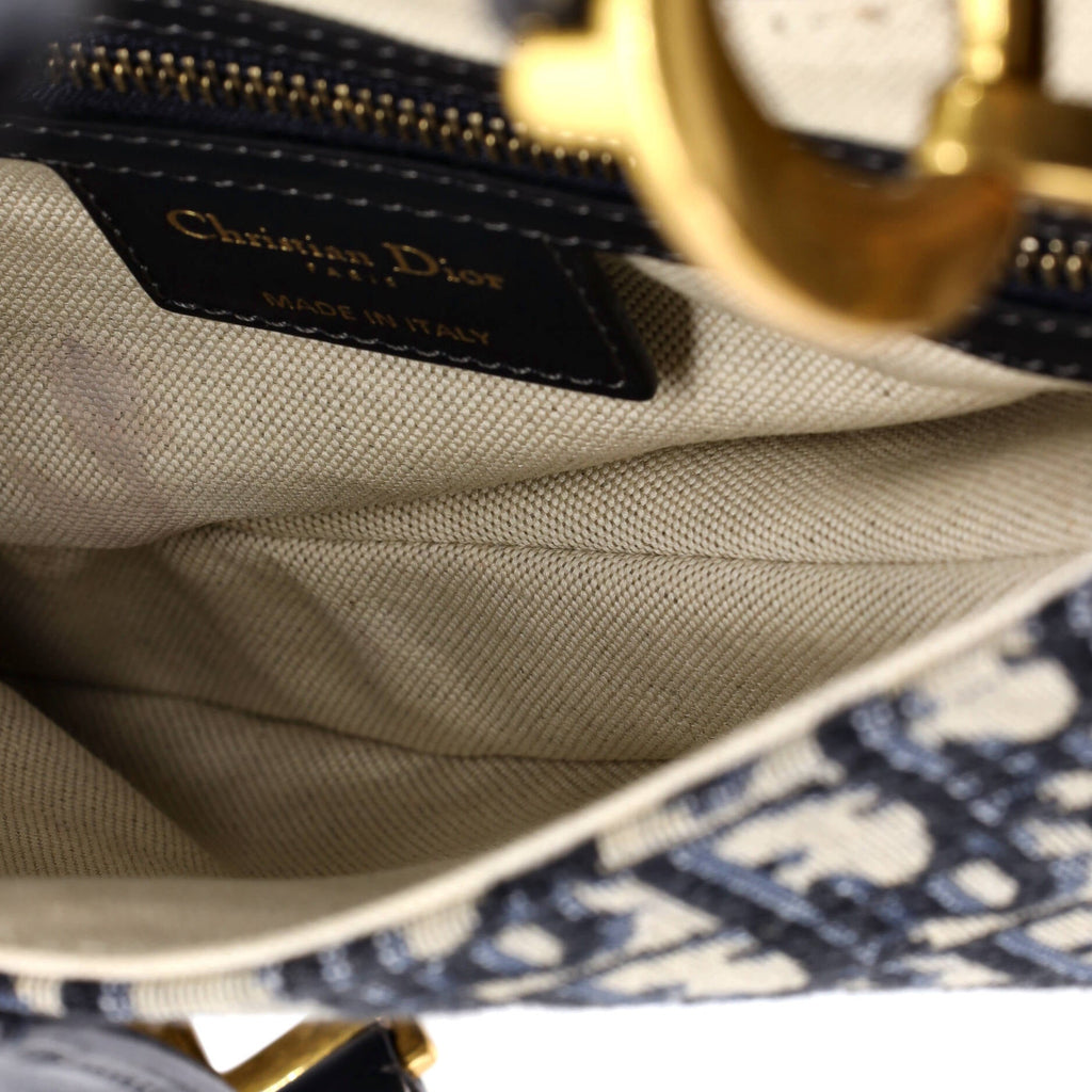 Saddle Handbag with Strap Oblique Canvas Medium