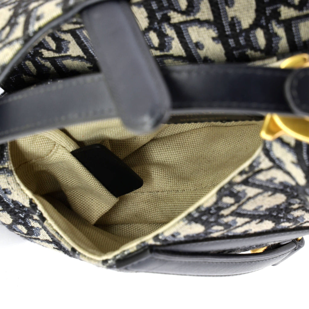 Saddle Handbag Oblique Canvas Mini