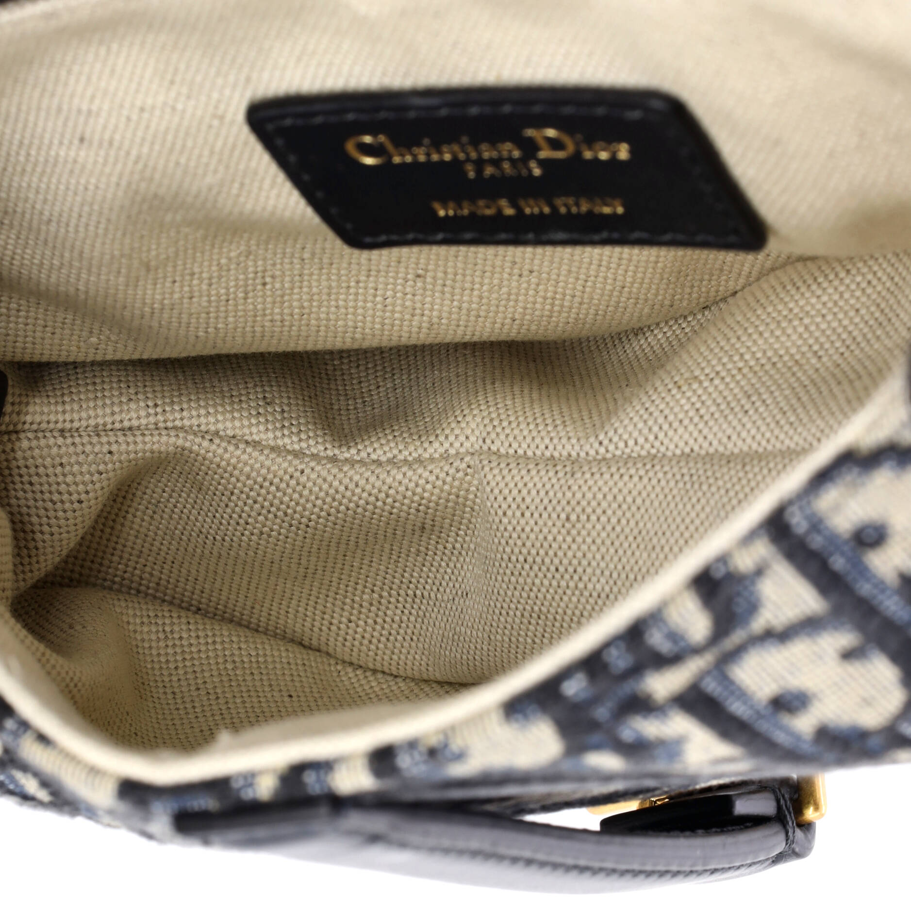 Saddle Handbag Oblique Canvas Mini