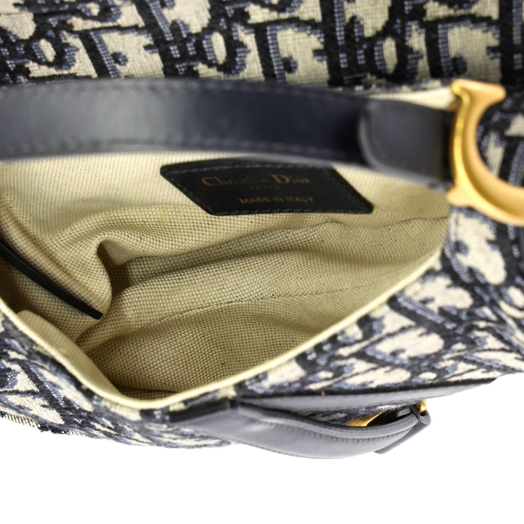 Saddle Handbag Oblique Canvas Mini