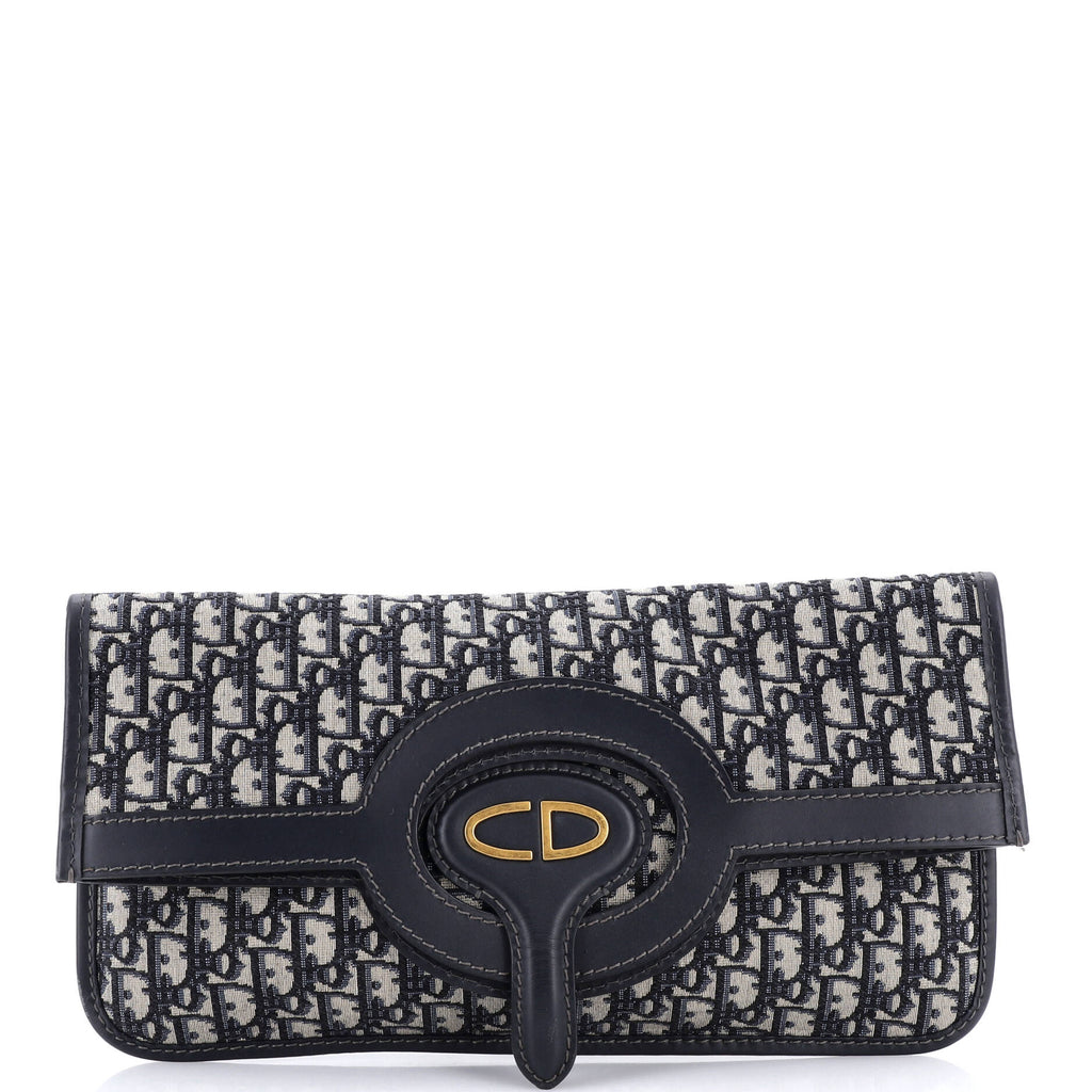 Fold Over Clutch Oblique Canvas