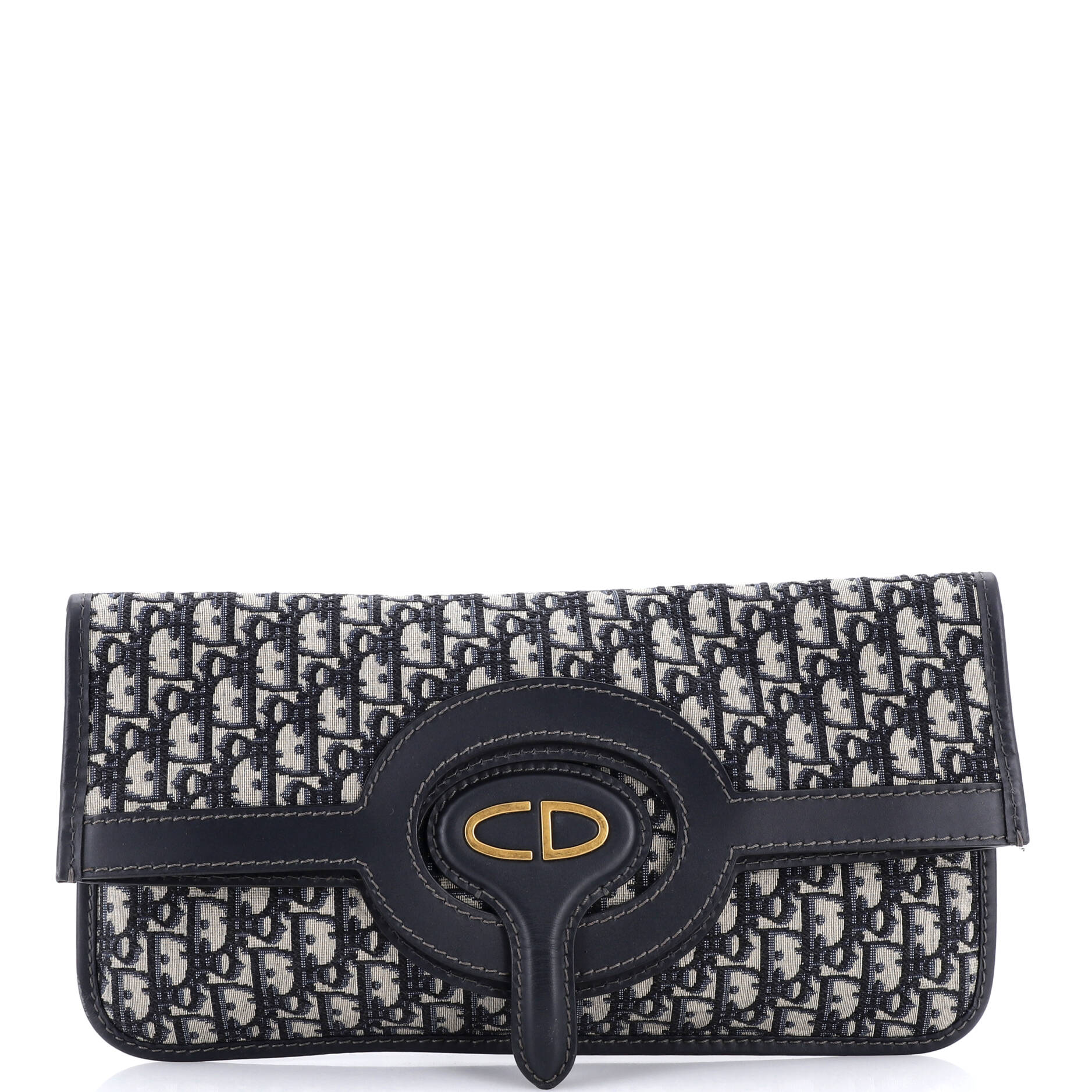 Fold Over Clutch Oblique Canvas