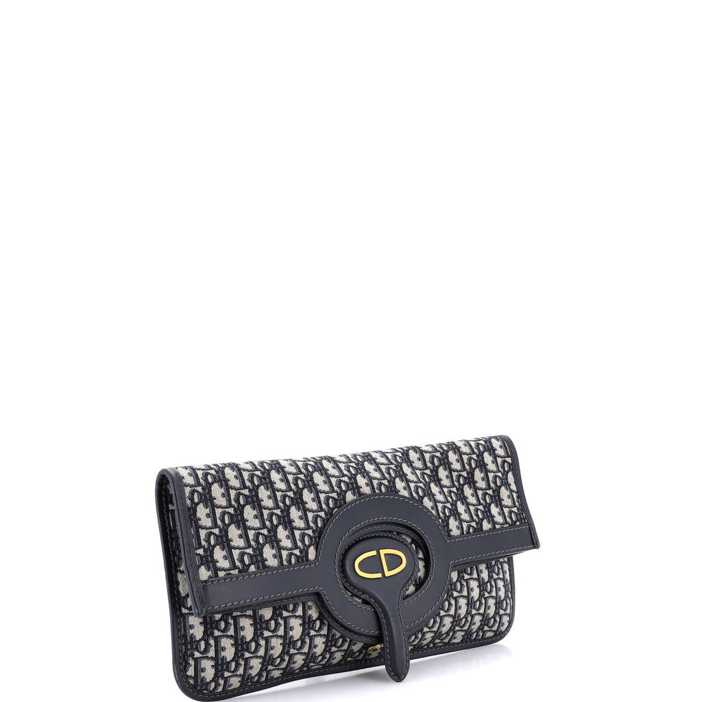 Fold Over Clutch Oblique Canvas