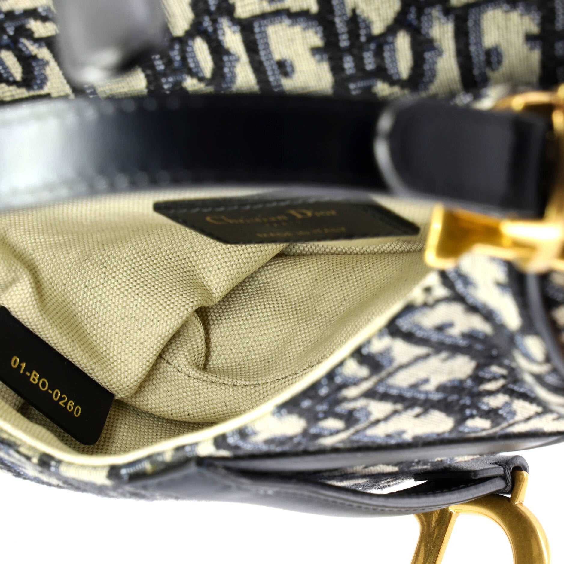 Saddle Handbag Oblique Canvas Mini