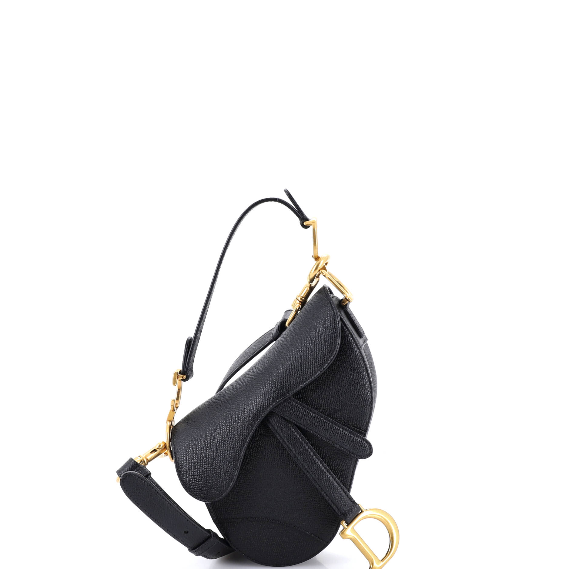 Saddle Handbag with Strap Leather Mini