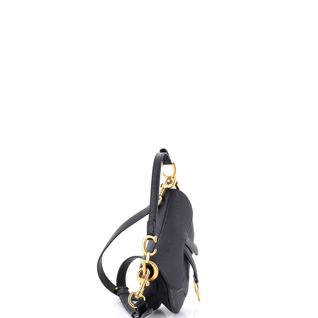 Saddle Handbag with Strap Leather Mini