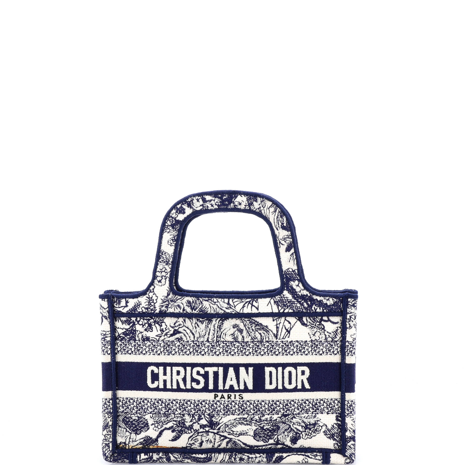 Book Tote Embroidered Canvas Mini