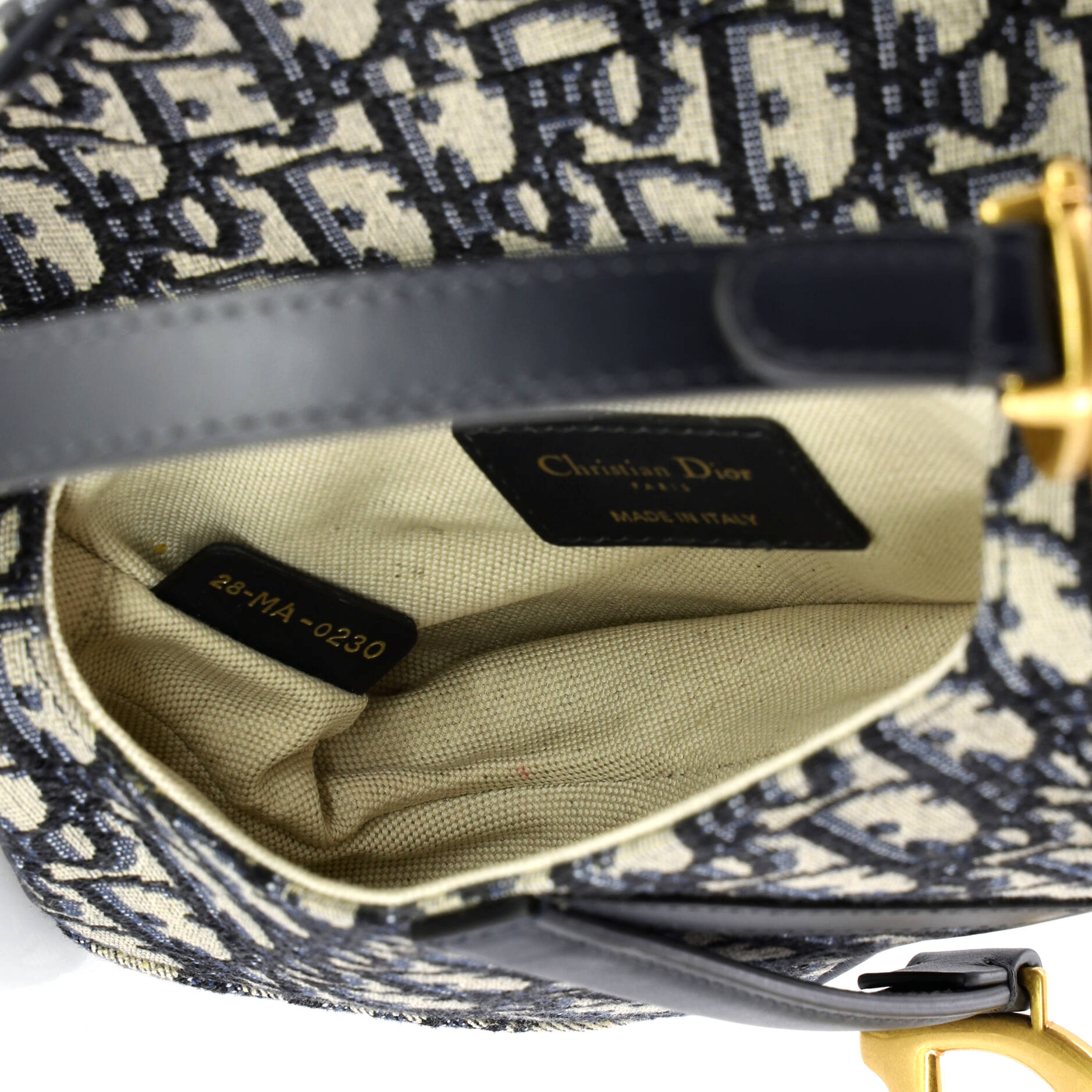 Saddle Handbag Oblique Canvas Mini