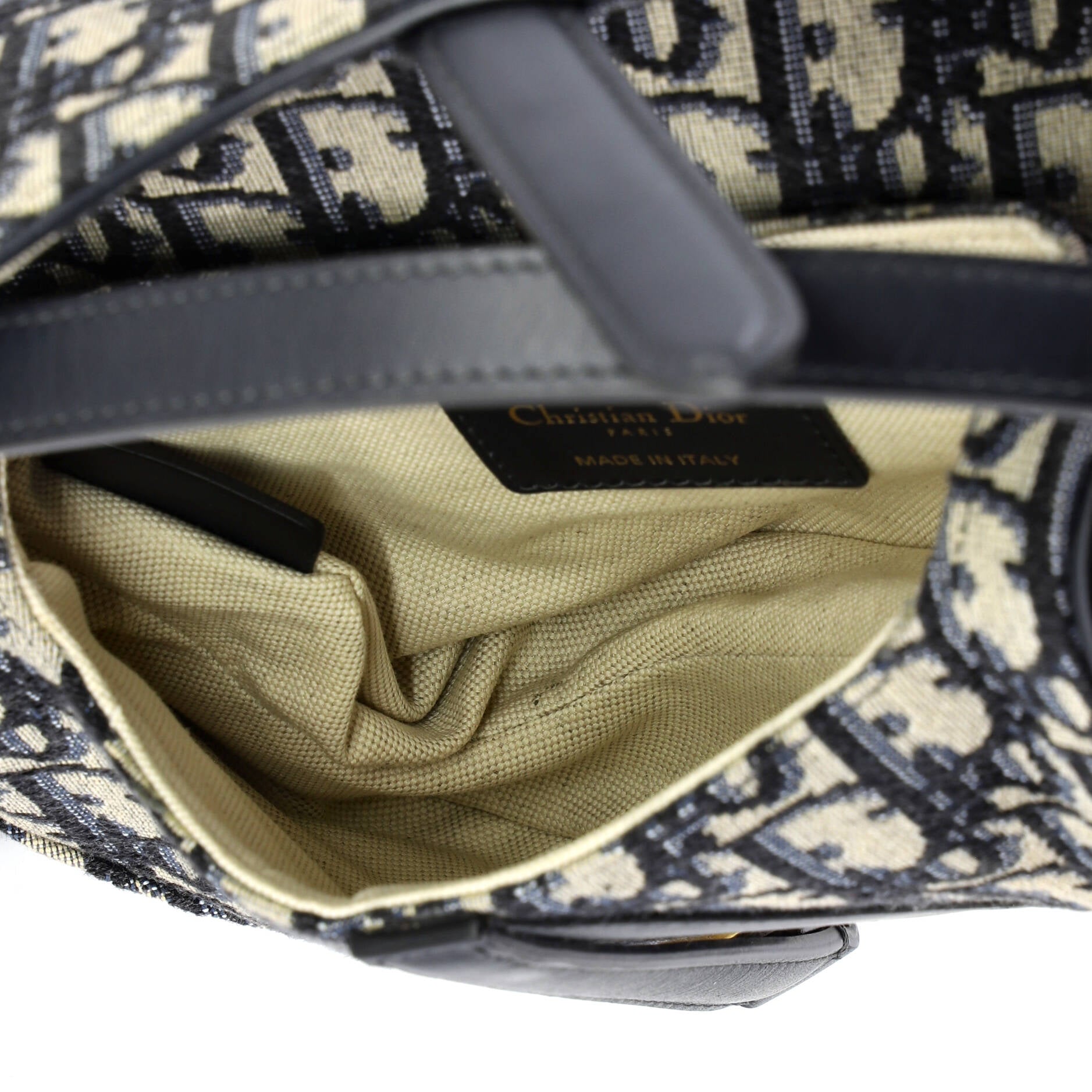 Saddle Handbag Oblique Canvas Mini