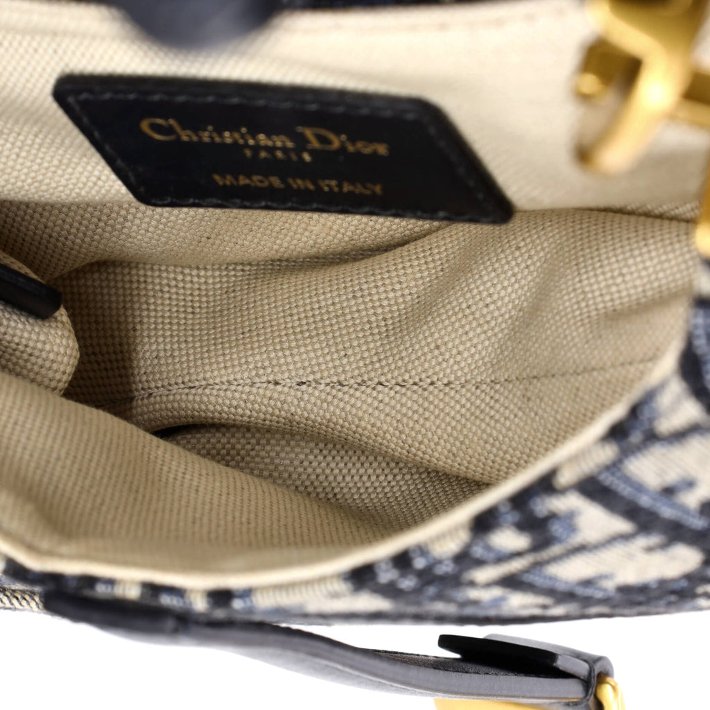 Saddle Handbag Oblique Canvas Mini