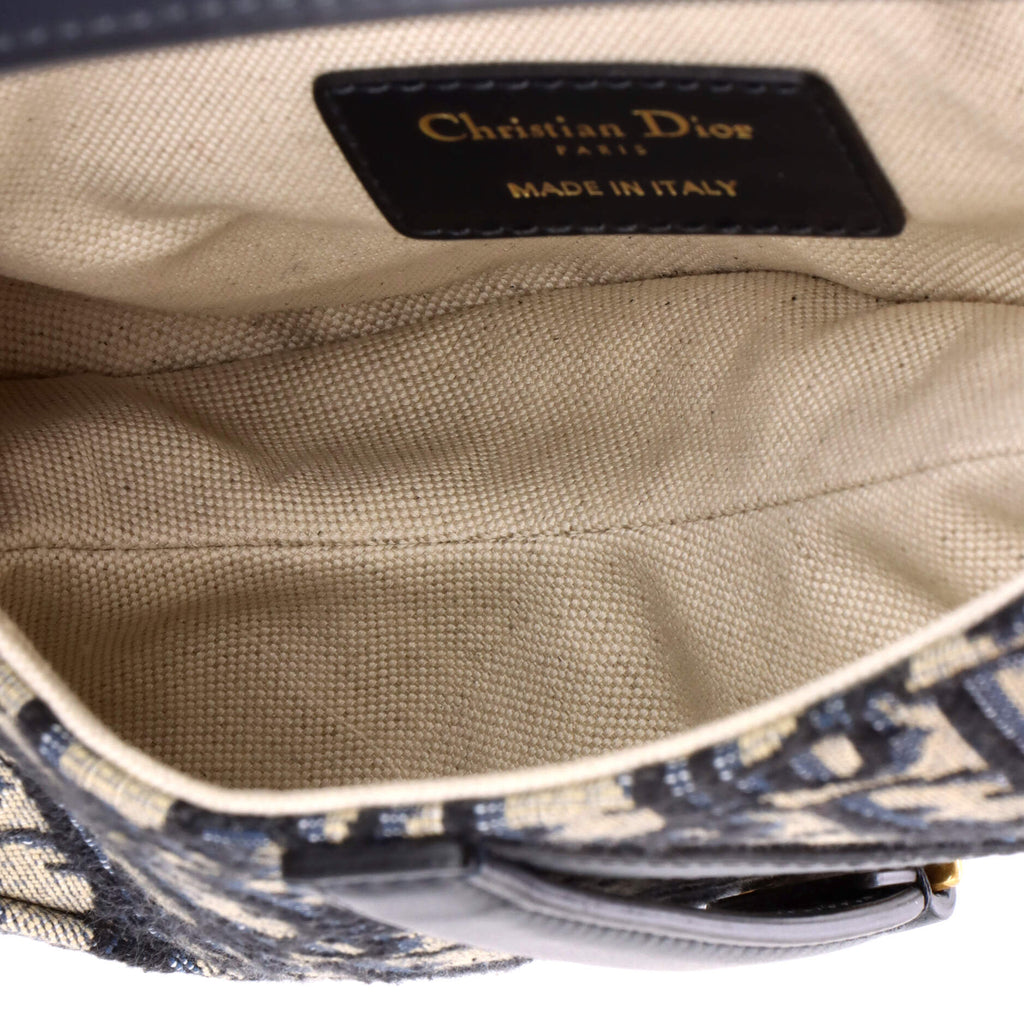 Saddle Handbag Oblique Canvas Mini