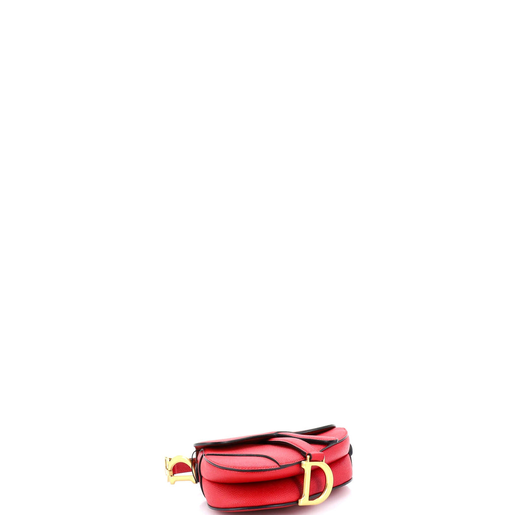 Saddle Handbag with Strap Leather Mini