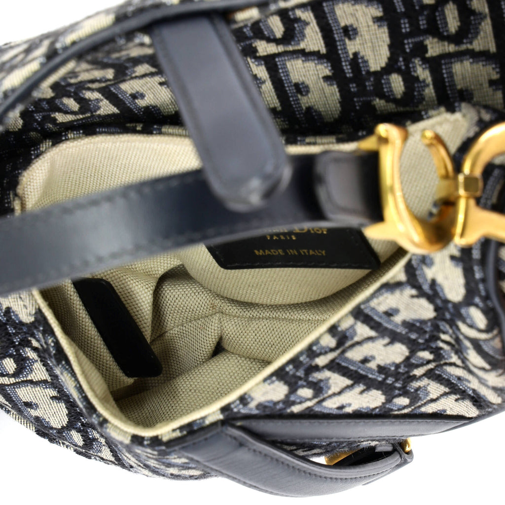 Saddle Handbag Oblique Canvas Mini