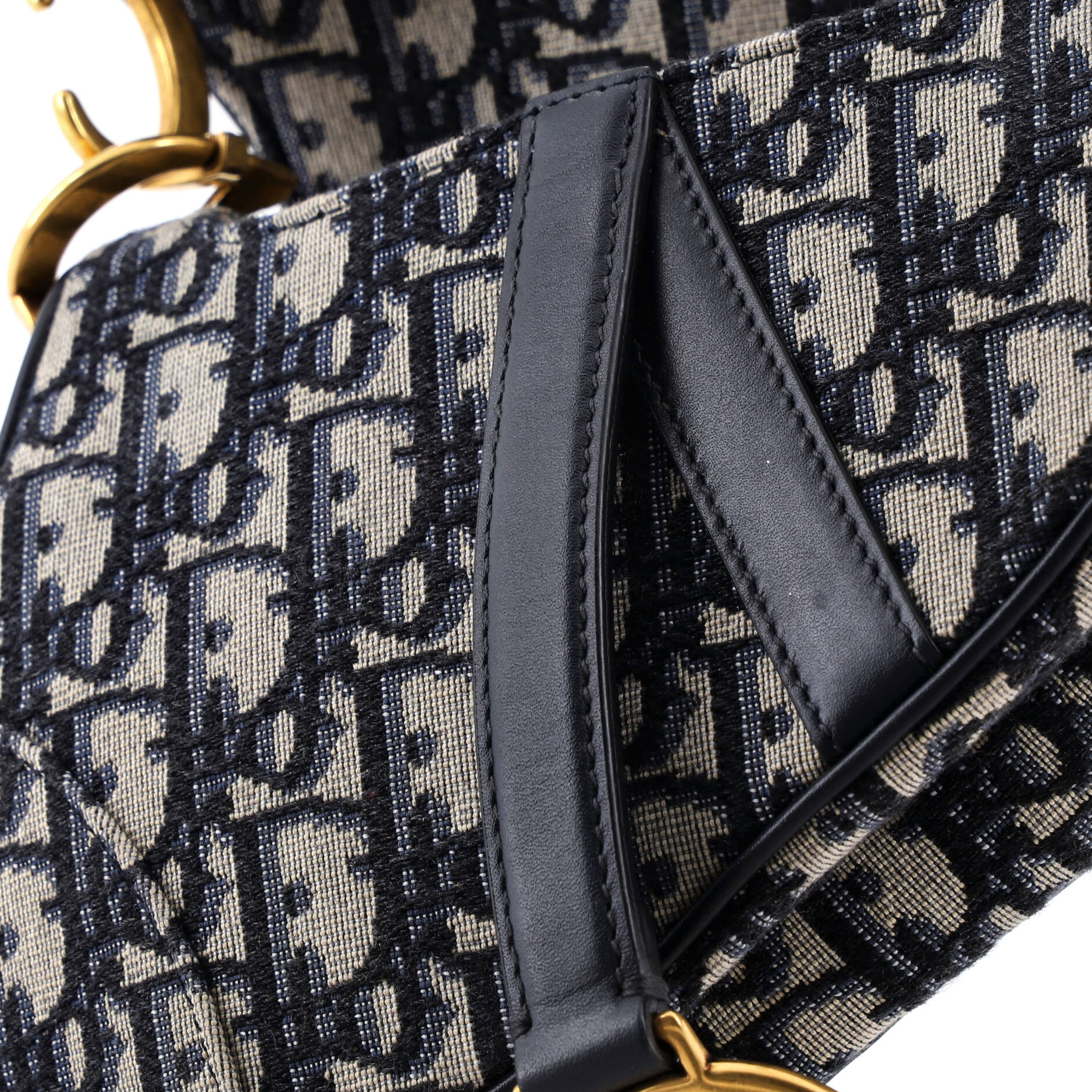 Saddle Handbag Oblique Canvas Mini