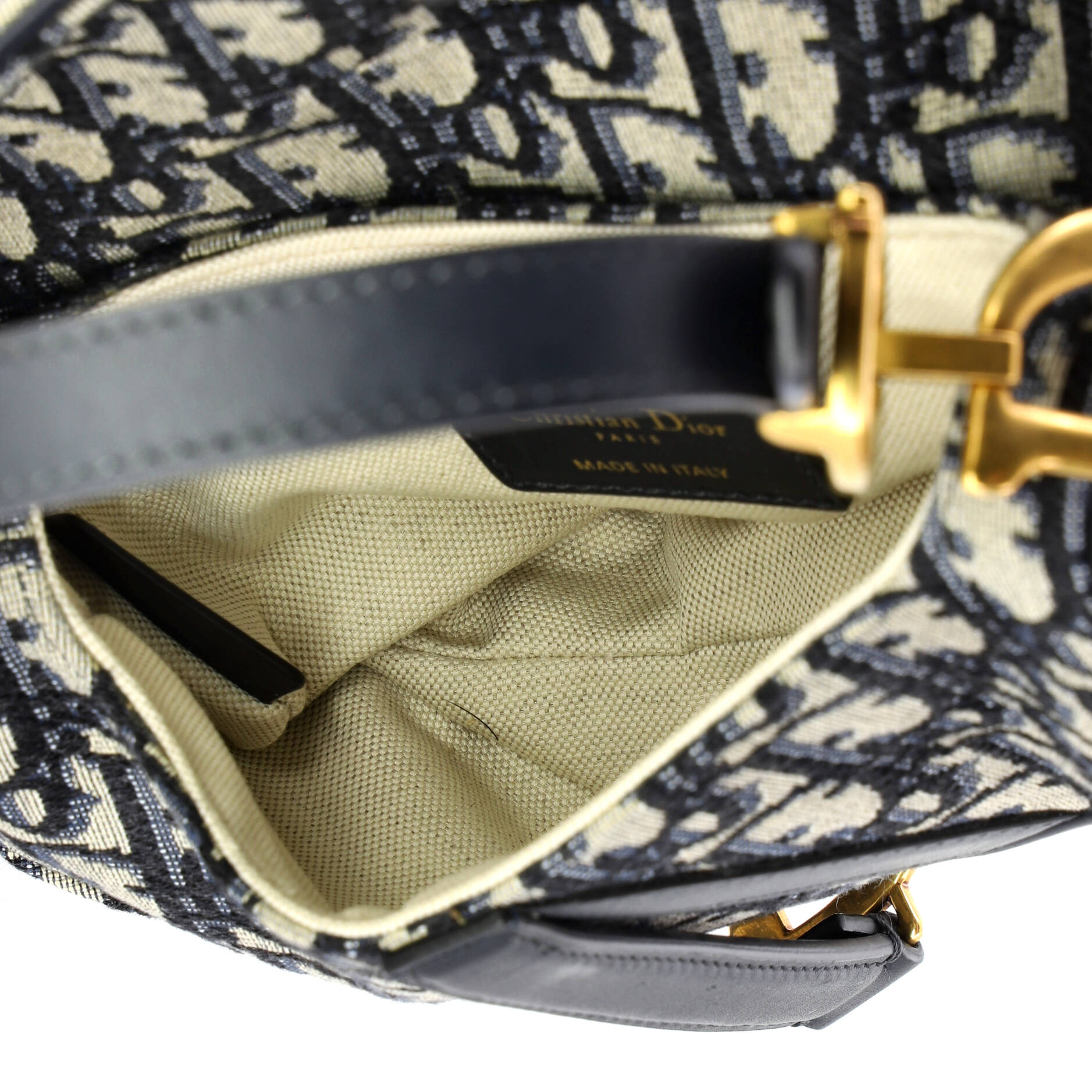 Saddle Handbag Oblique Canvas Mini