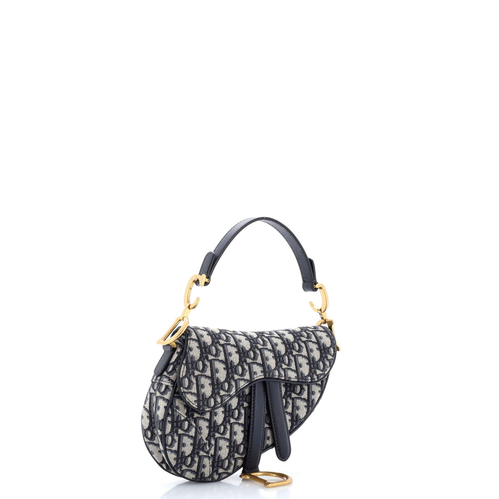 Saddle Handbag Oblique Canvas Mini