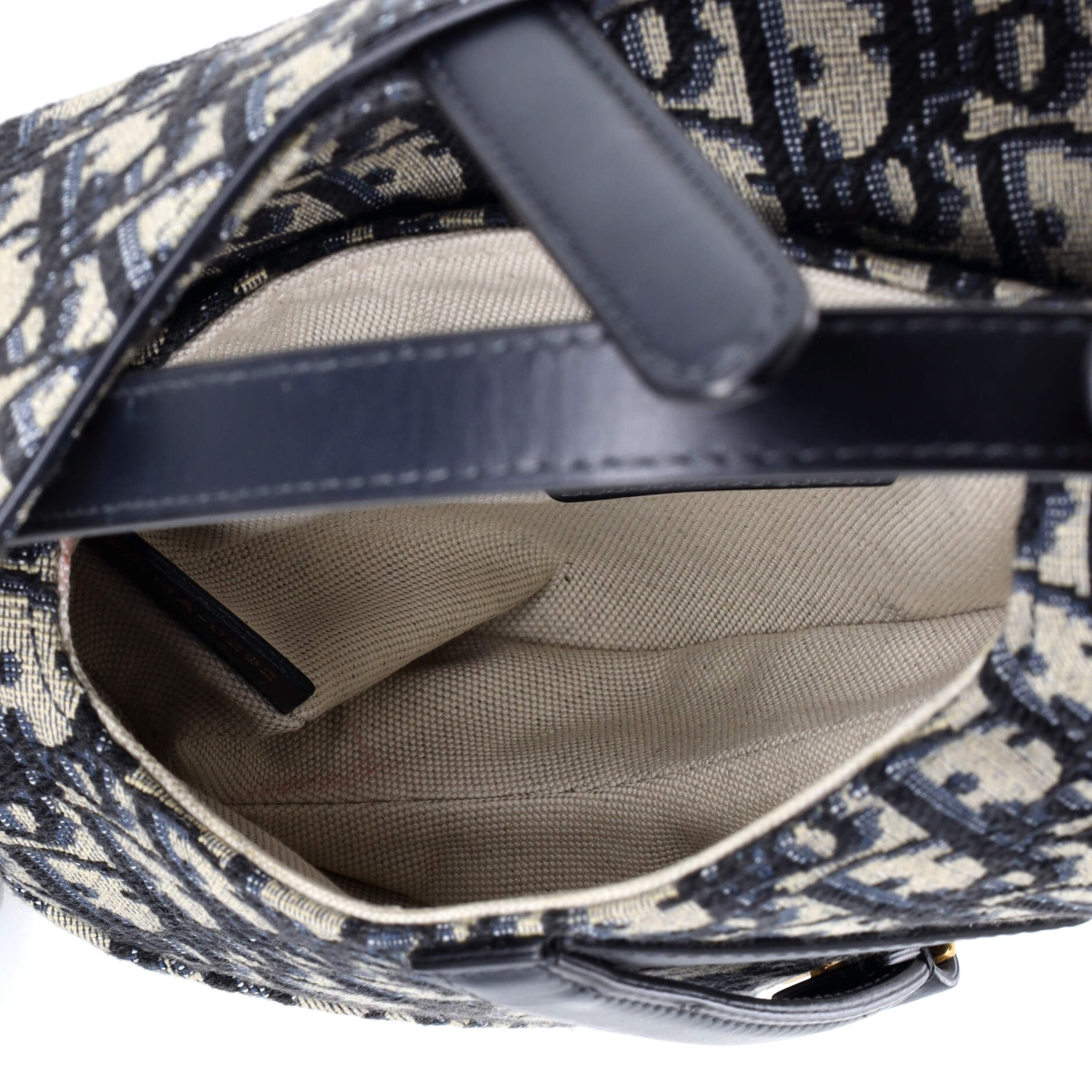 Saddle Handbag Oblique Canvas Mini